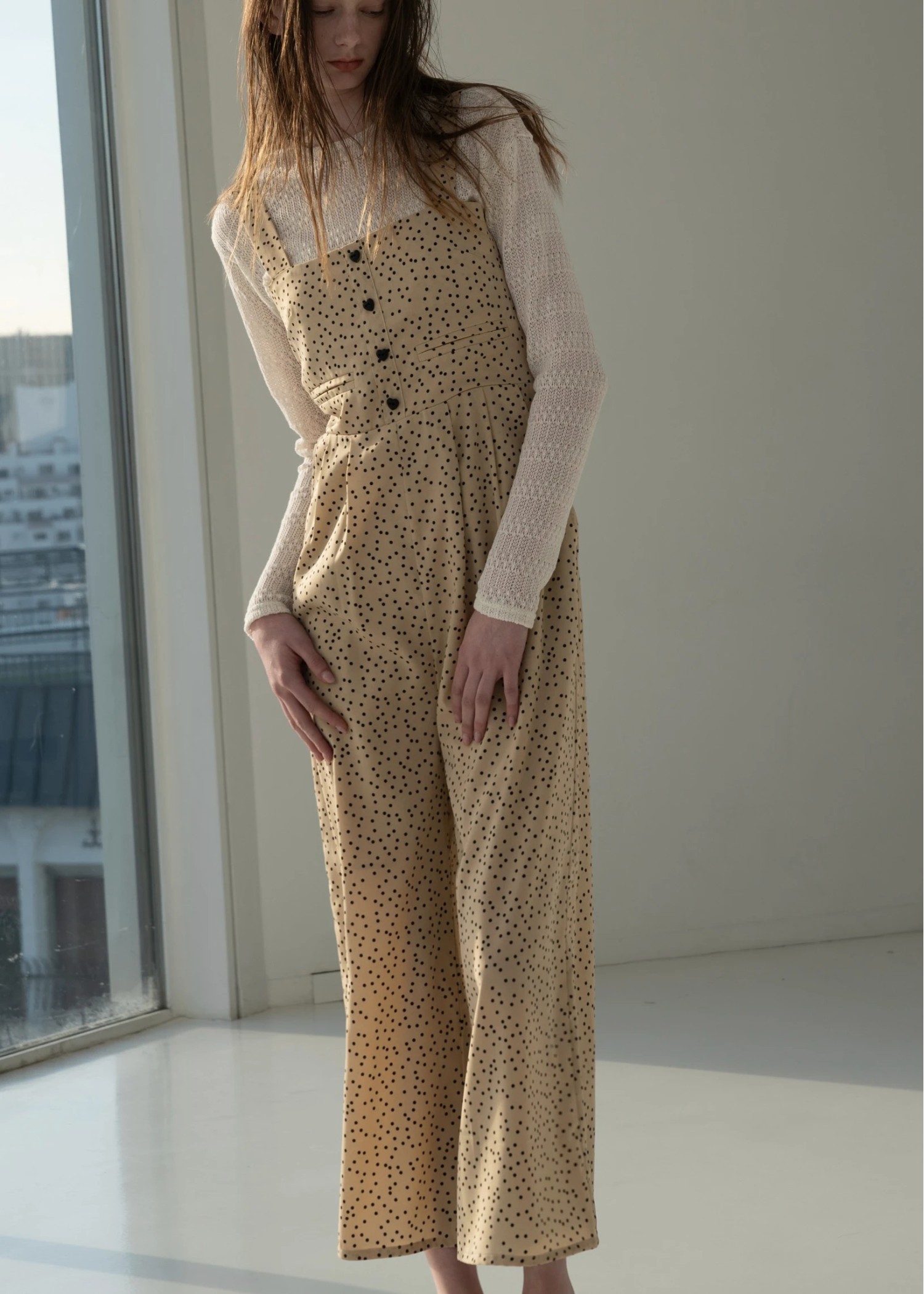 random dot heart button all-in-one