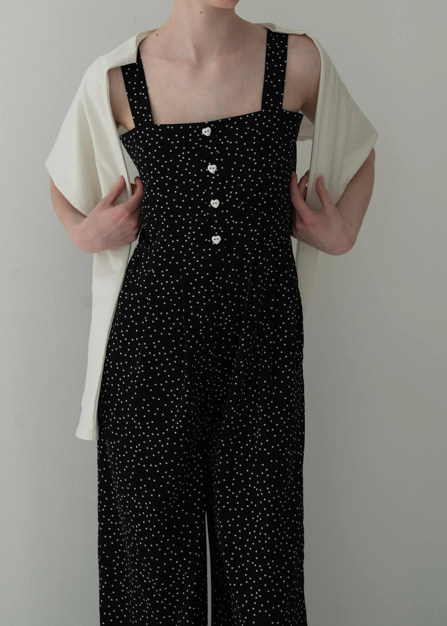 random dot heart button all-in-one