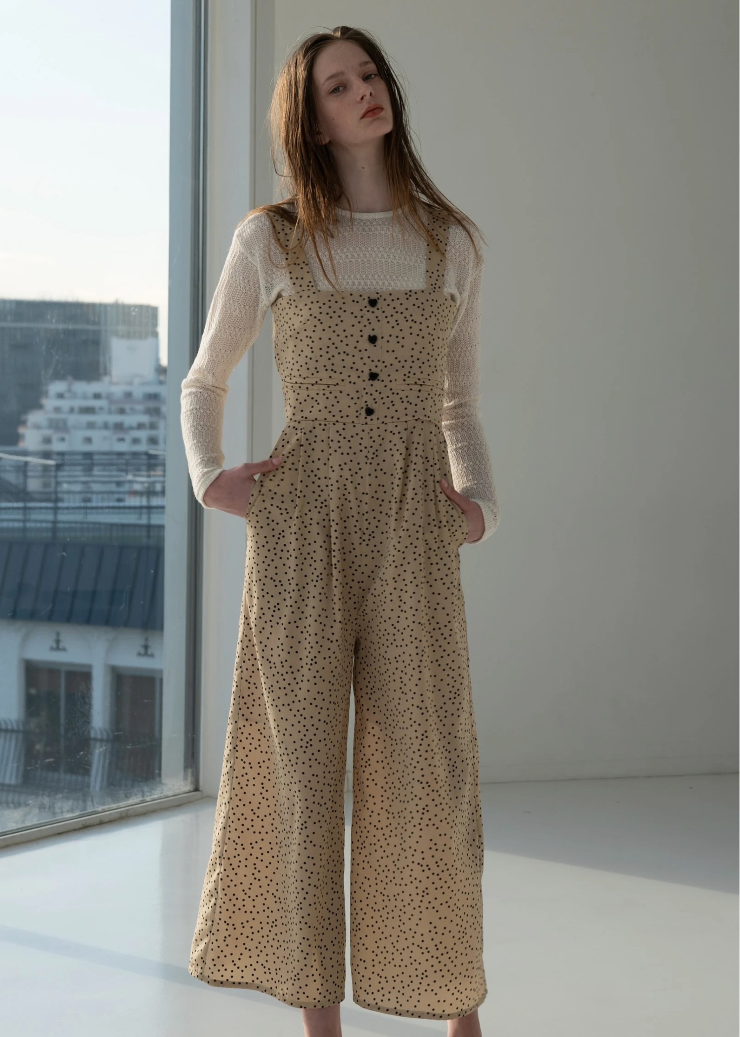 random dot heart button all-in-one