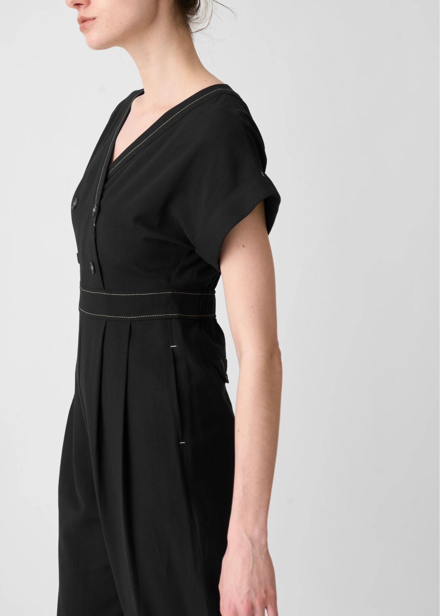 rollup linen kaftan all-in-one