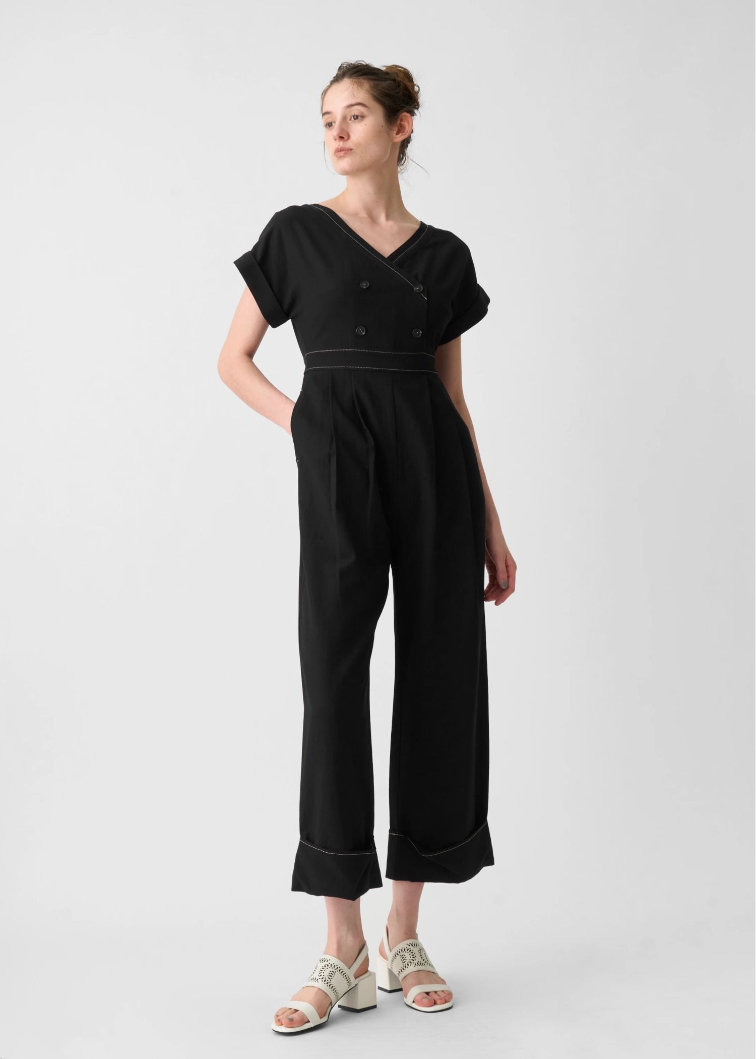 rollup linen kaftan all-in-one