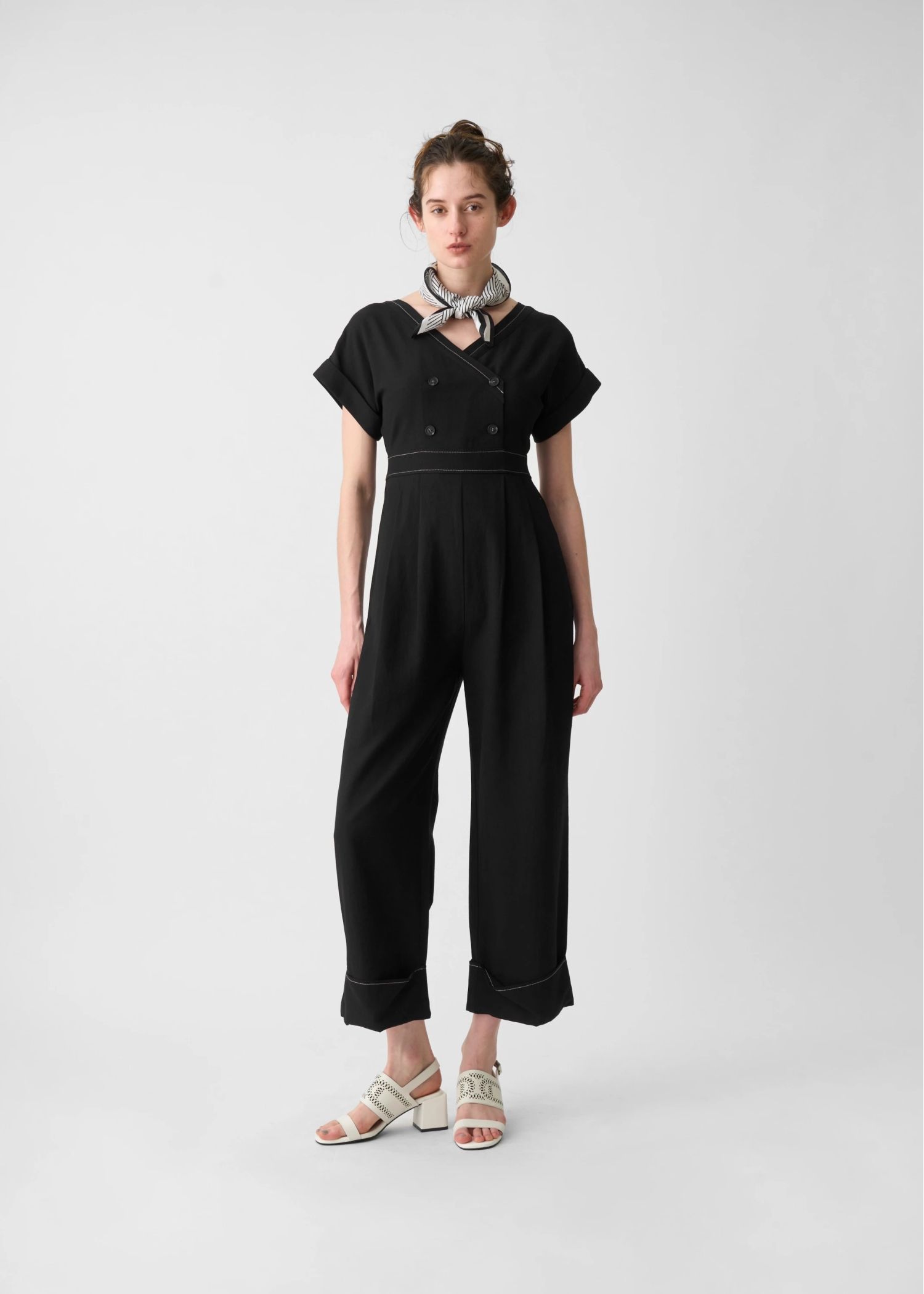 rollup linen kaftan all-in-one