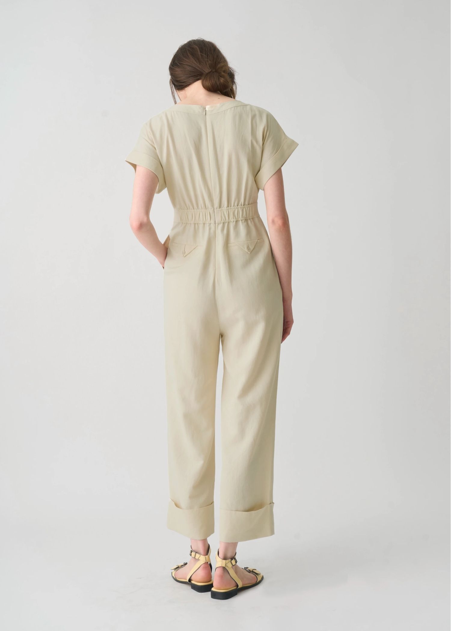 rollup linen kaftan all-in-one