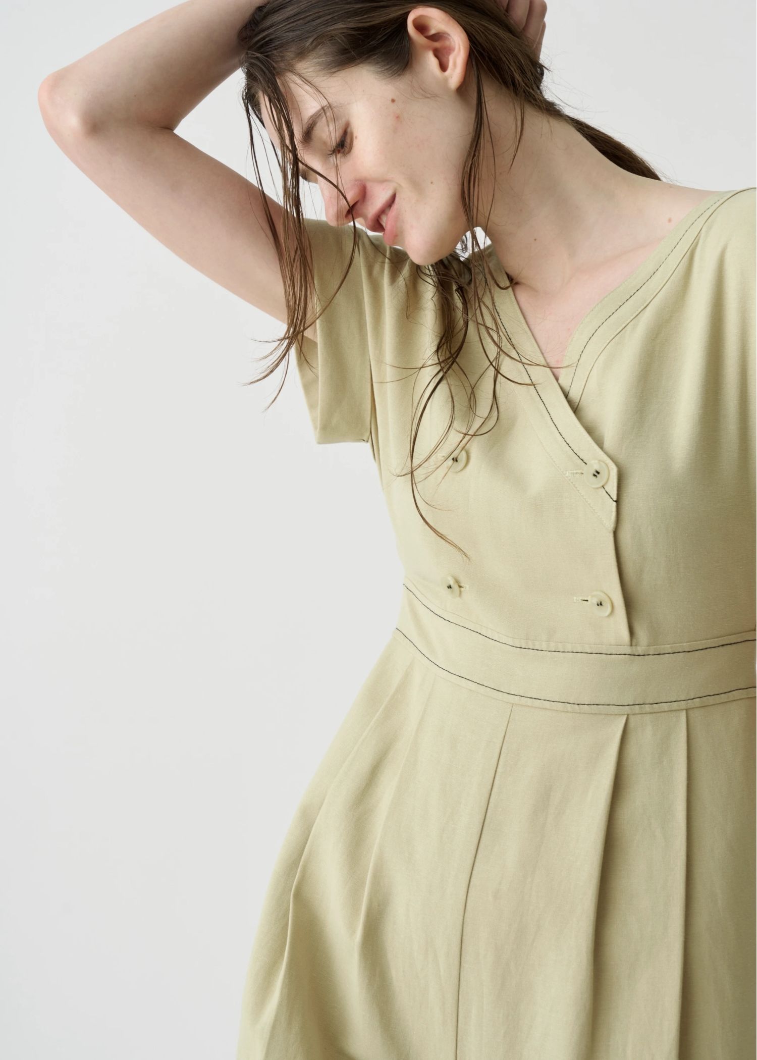 rollup linen kaftan all-in-one