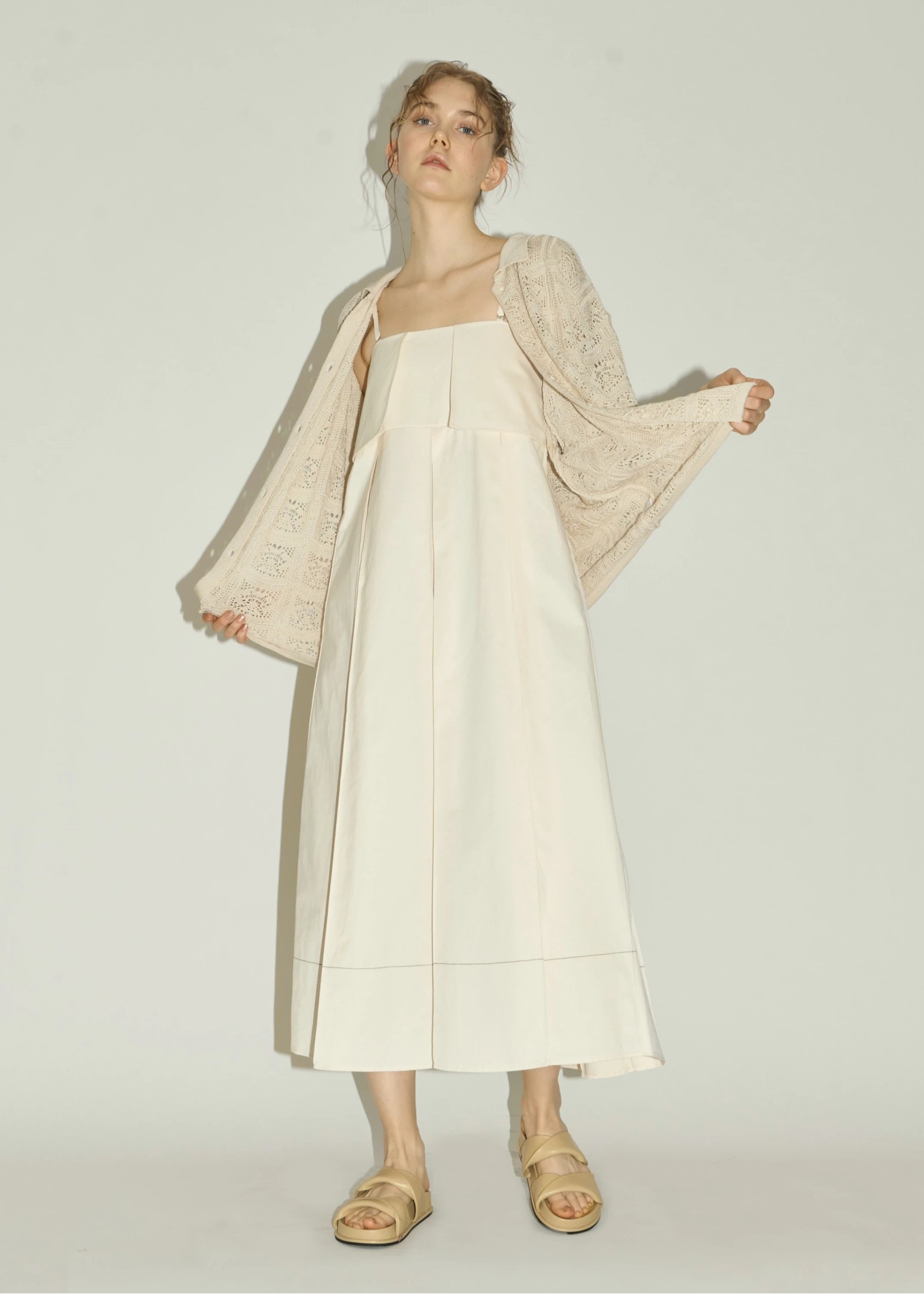 thick box pleats bare OP