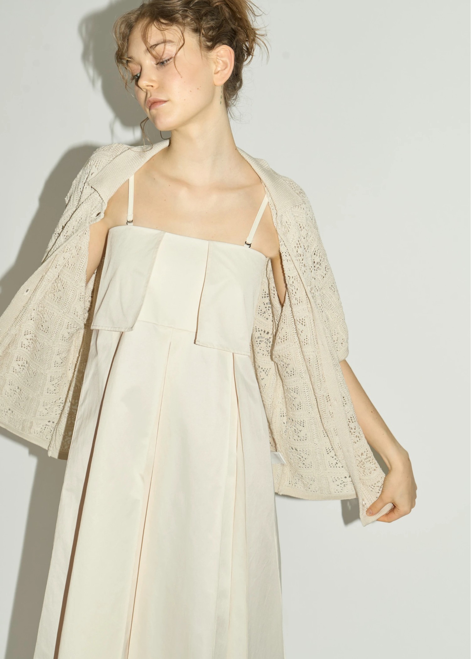 thick box pleats bare OP