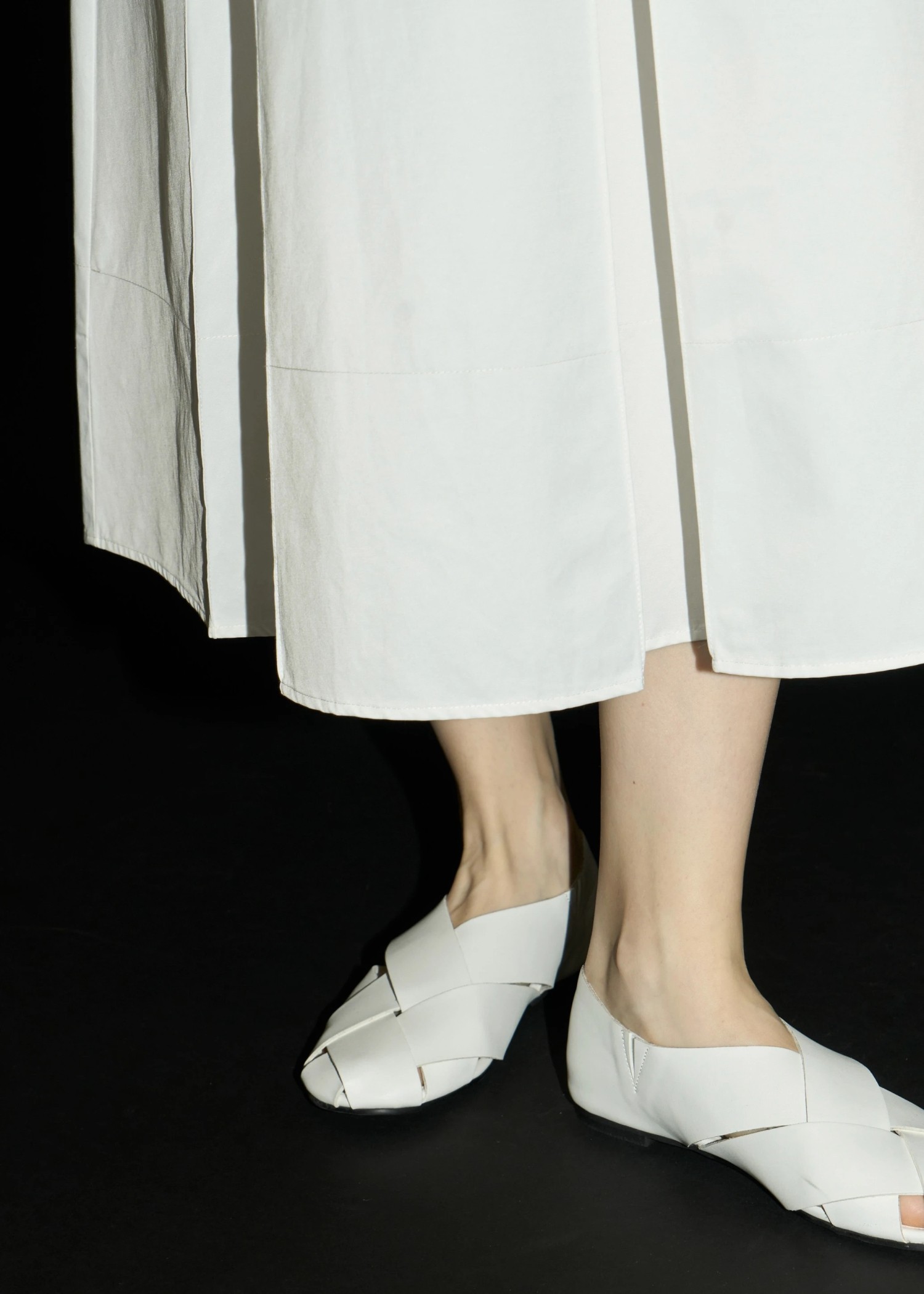 thick box pleats bare OP