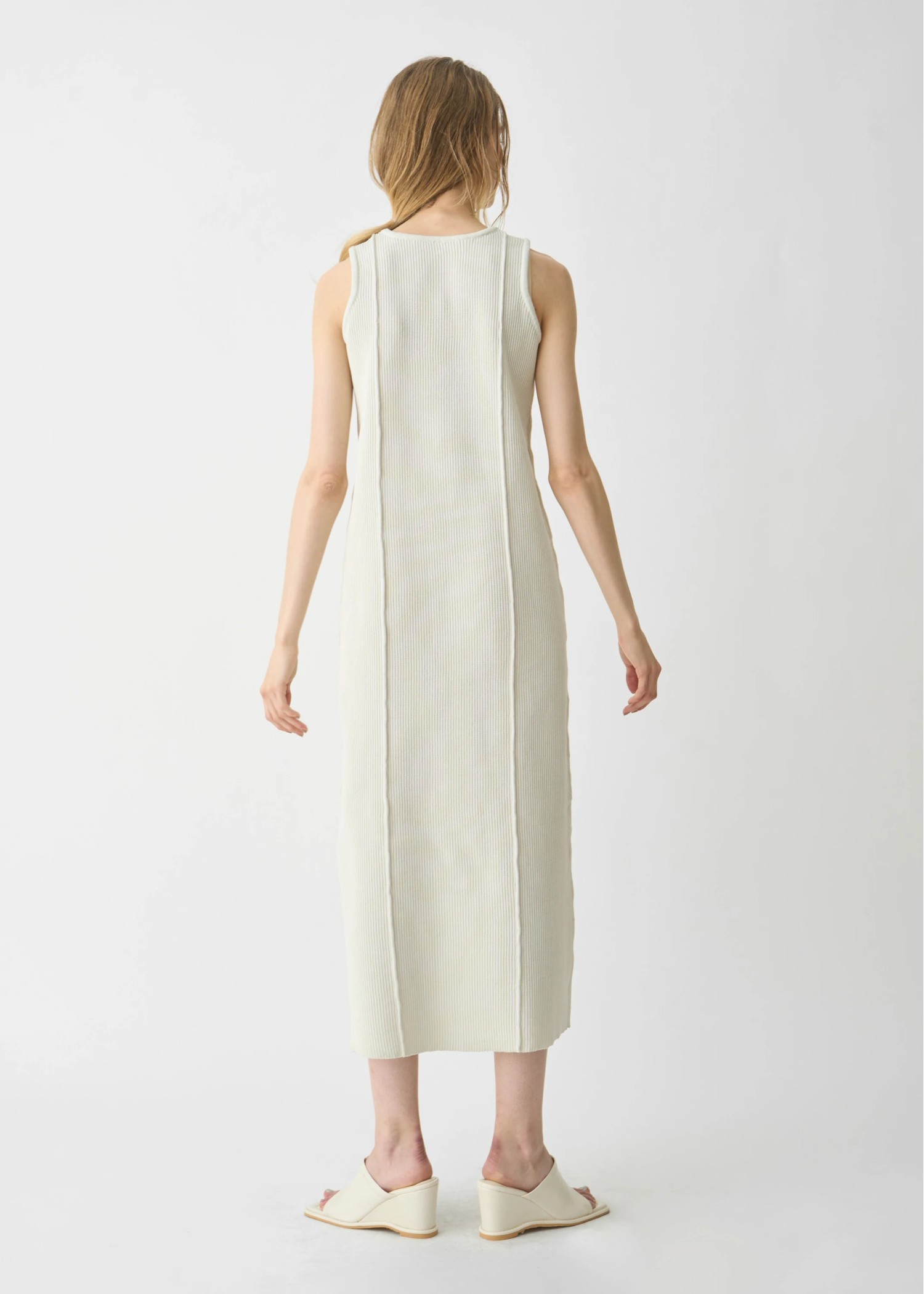 rib aerial knit tank OP