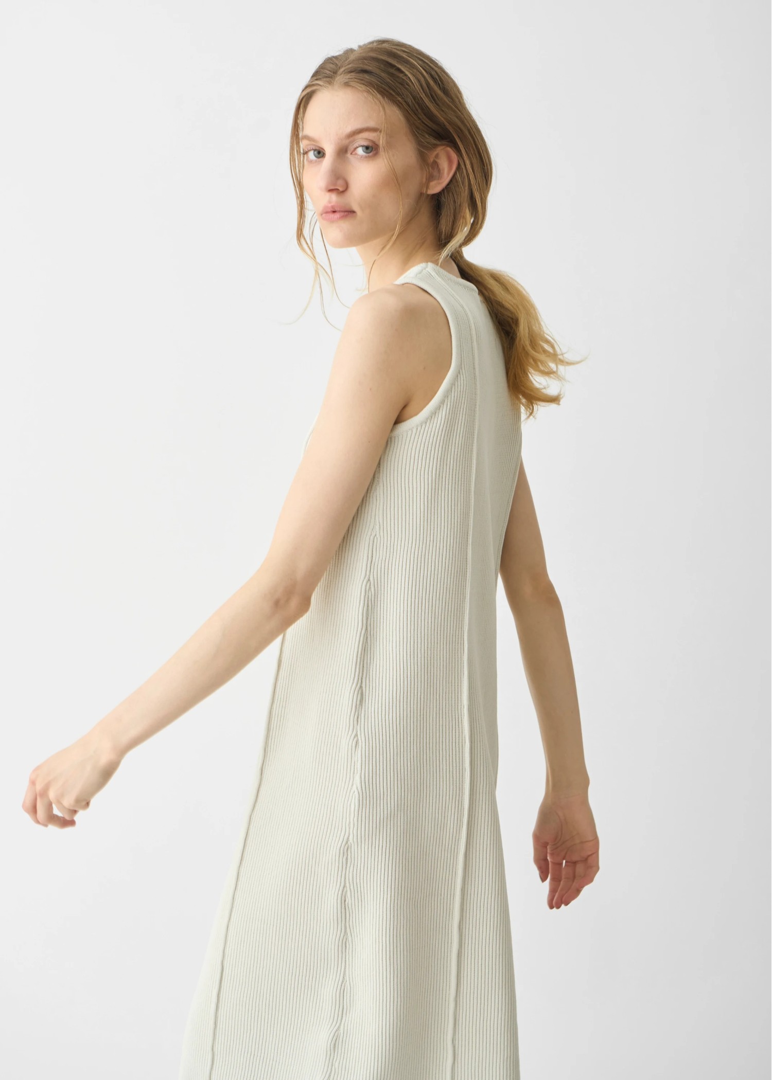 rib aerial knit tank OP