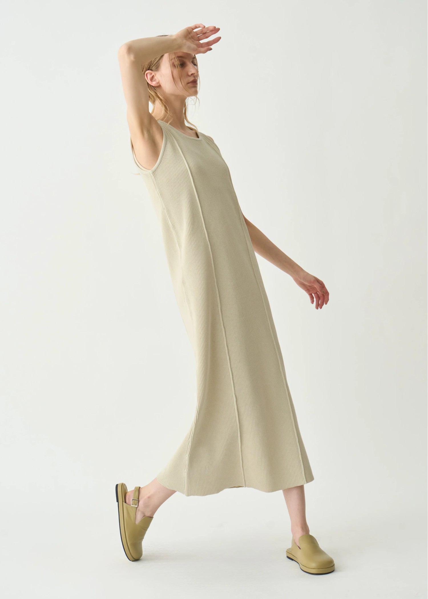 rib aerial knit tank OP