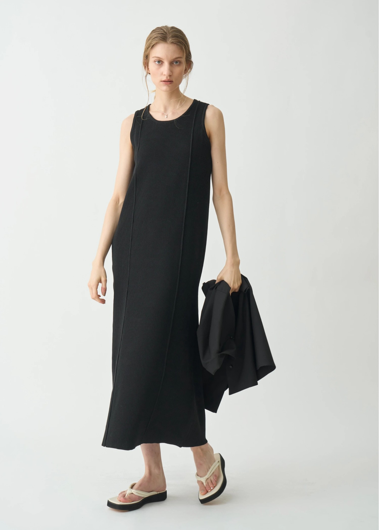 rib aerial knit tank OP