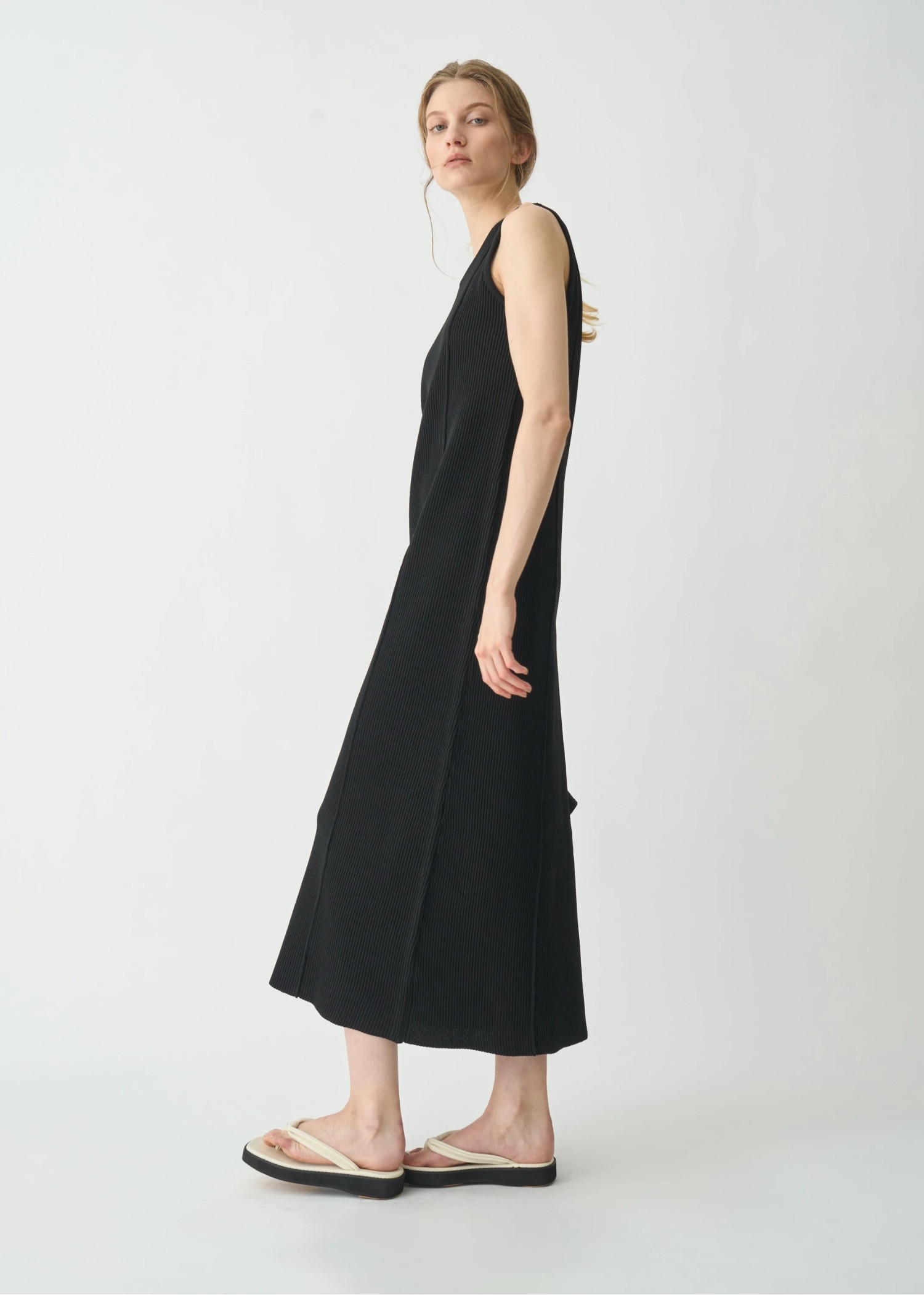 rib aerial knit tank OP