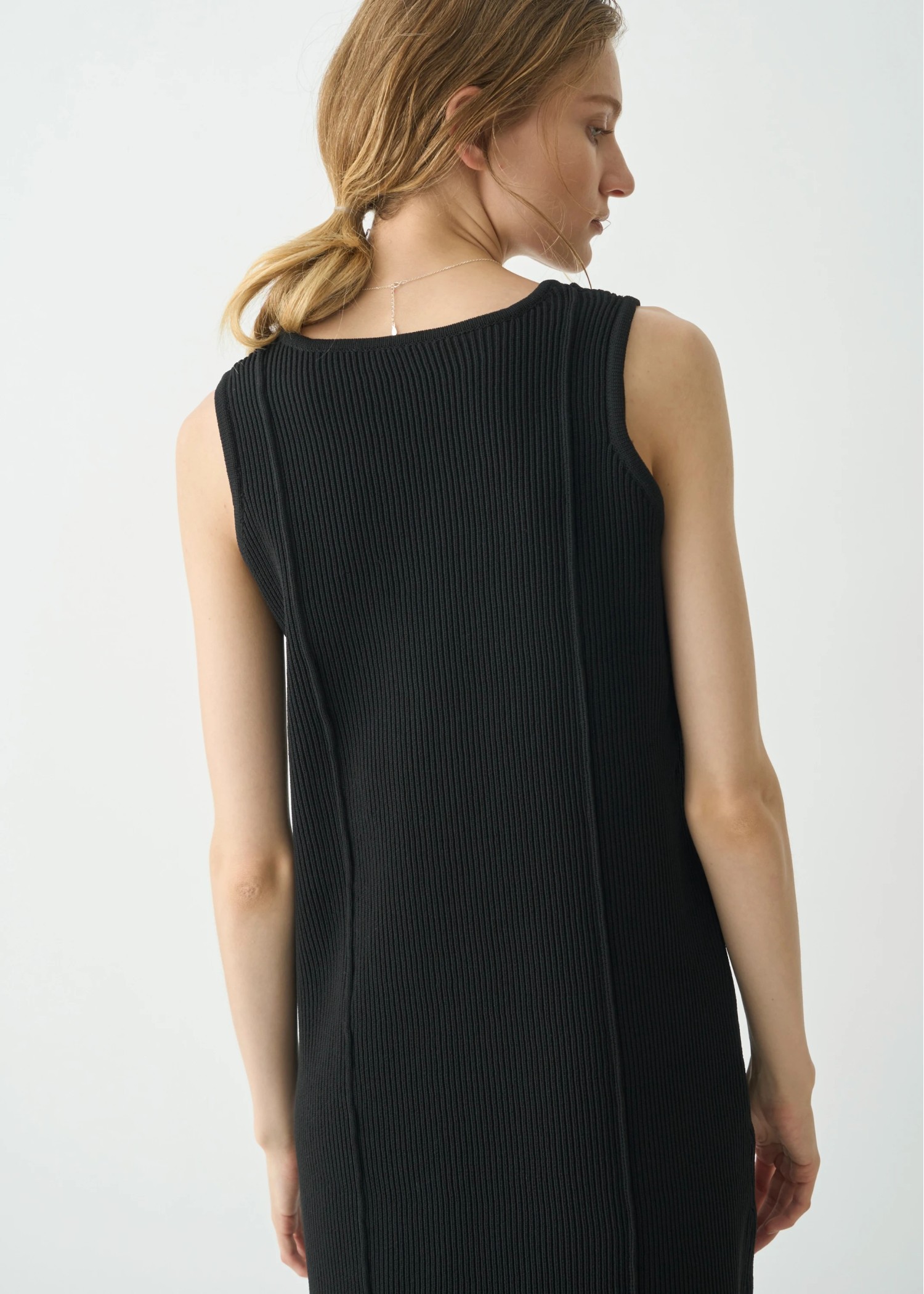 rib aerial knit tank OP