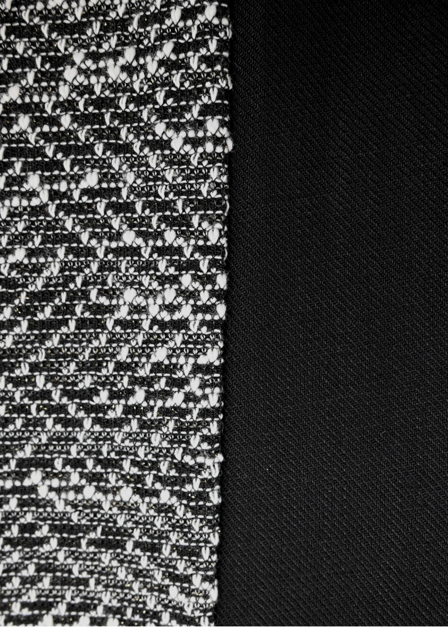 hollow out patchwork tweed OP