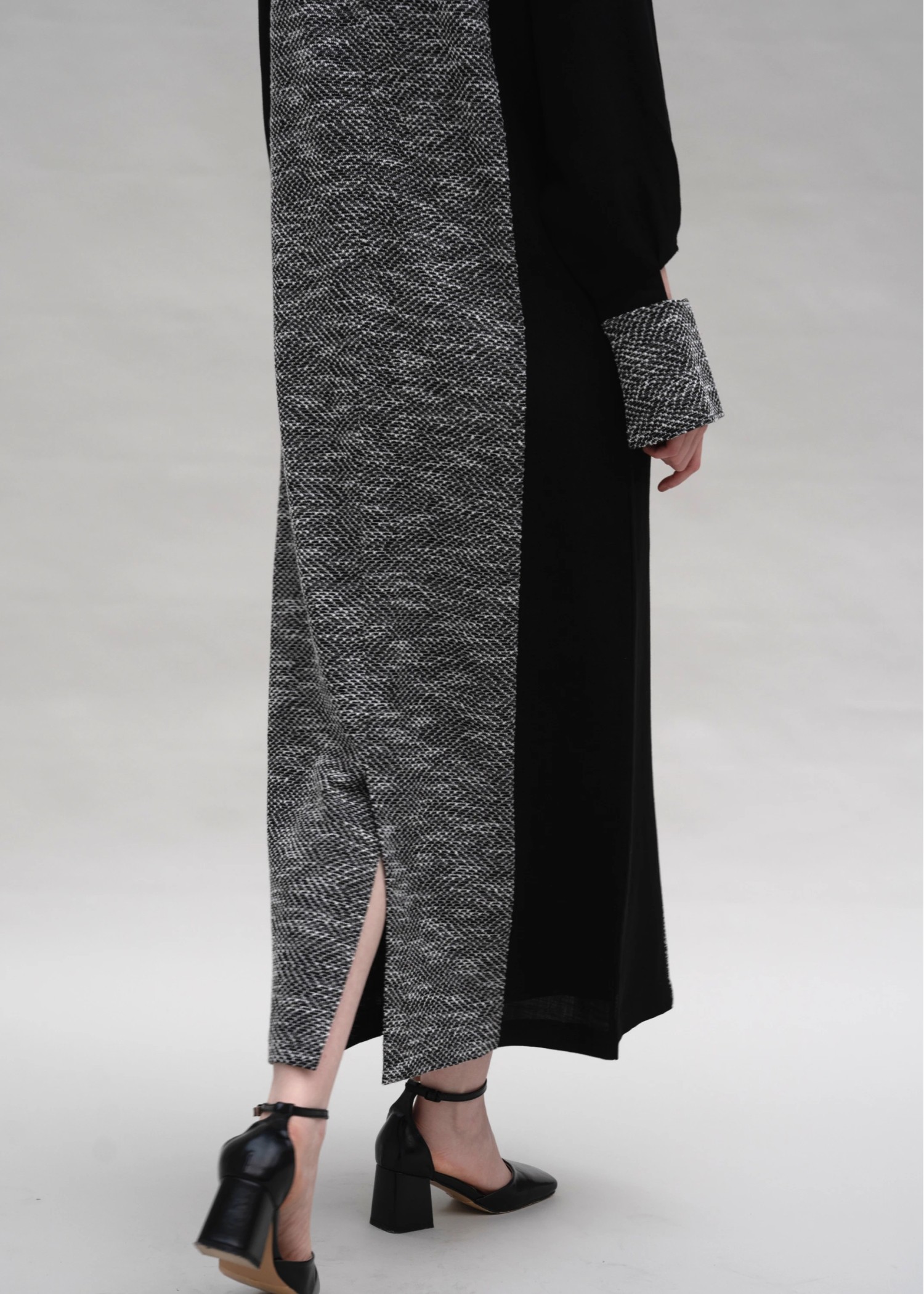 hollow out patchwork tweed OP