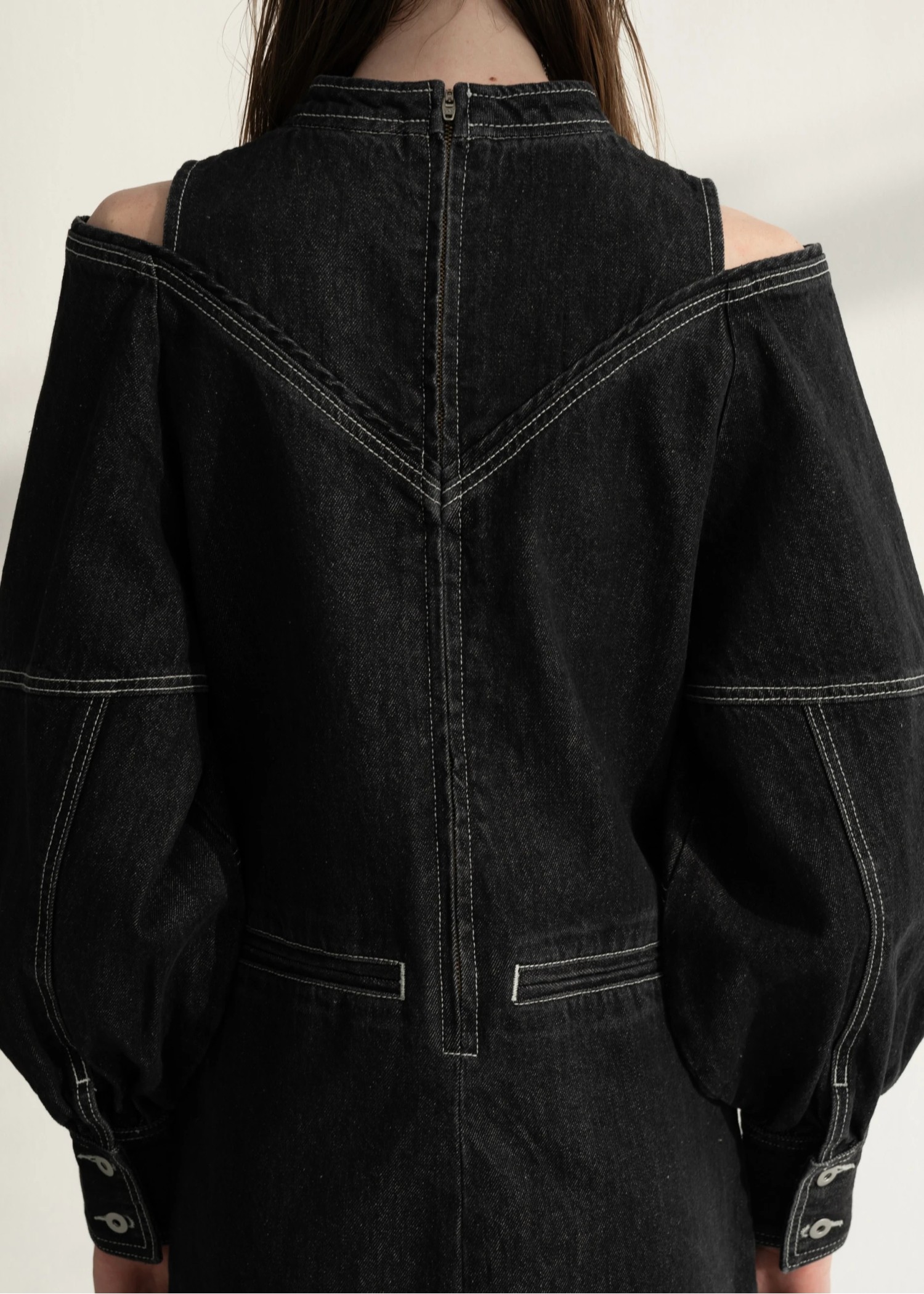 v neck layered like denim OP