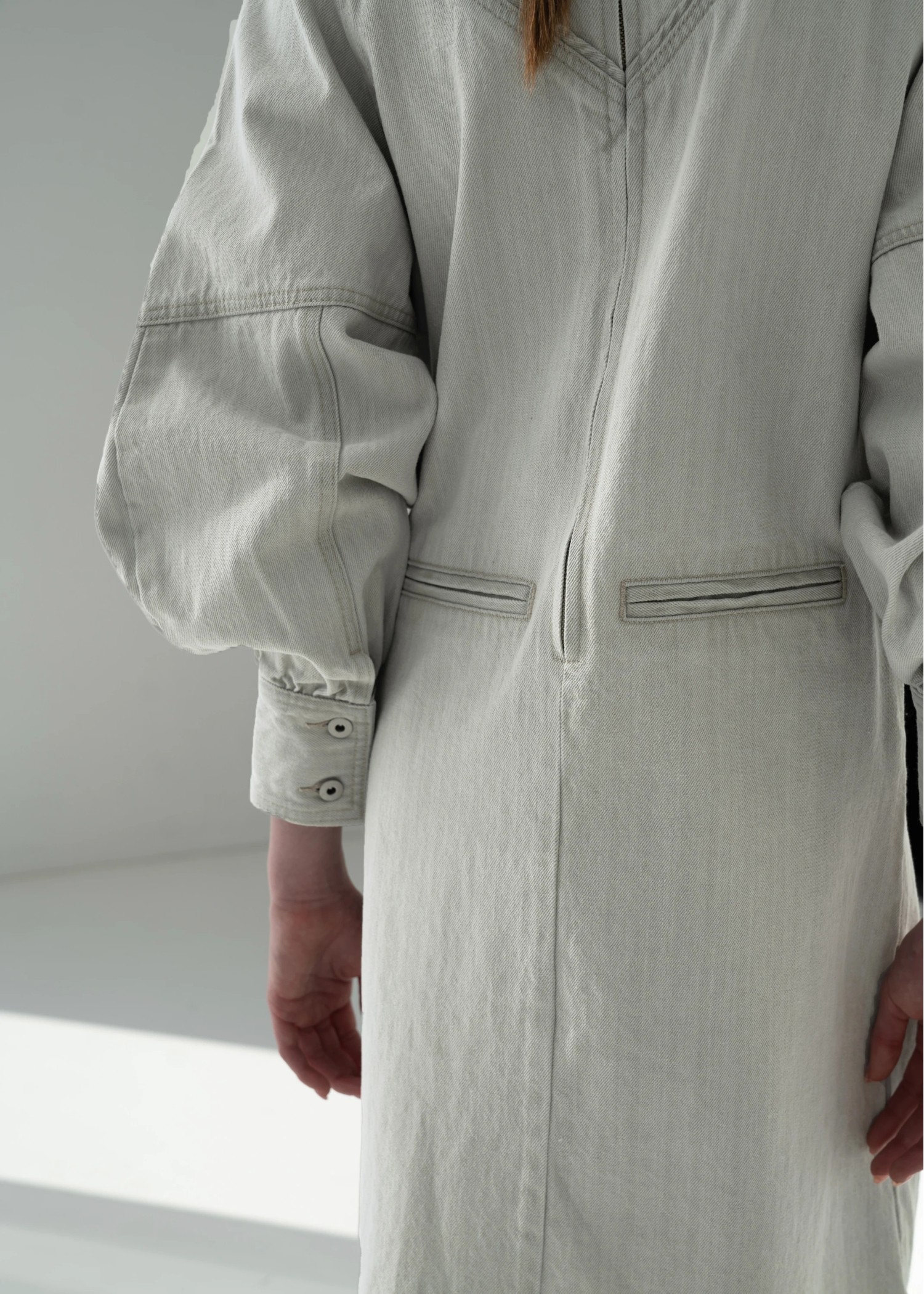 v neck layered like denim OP