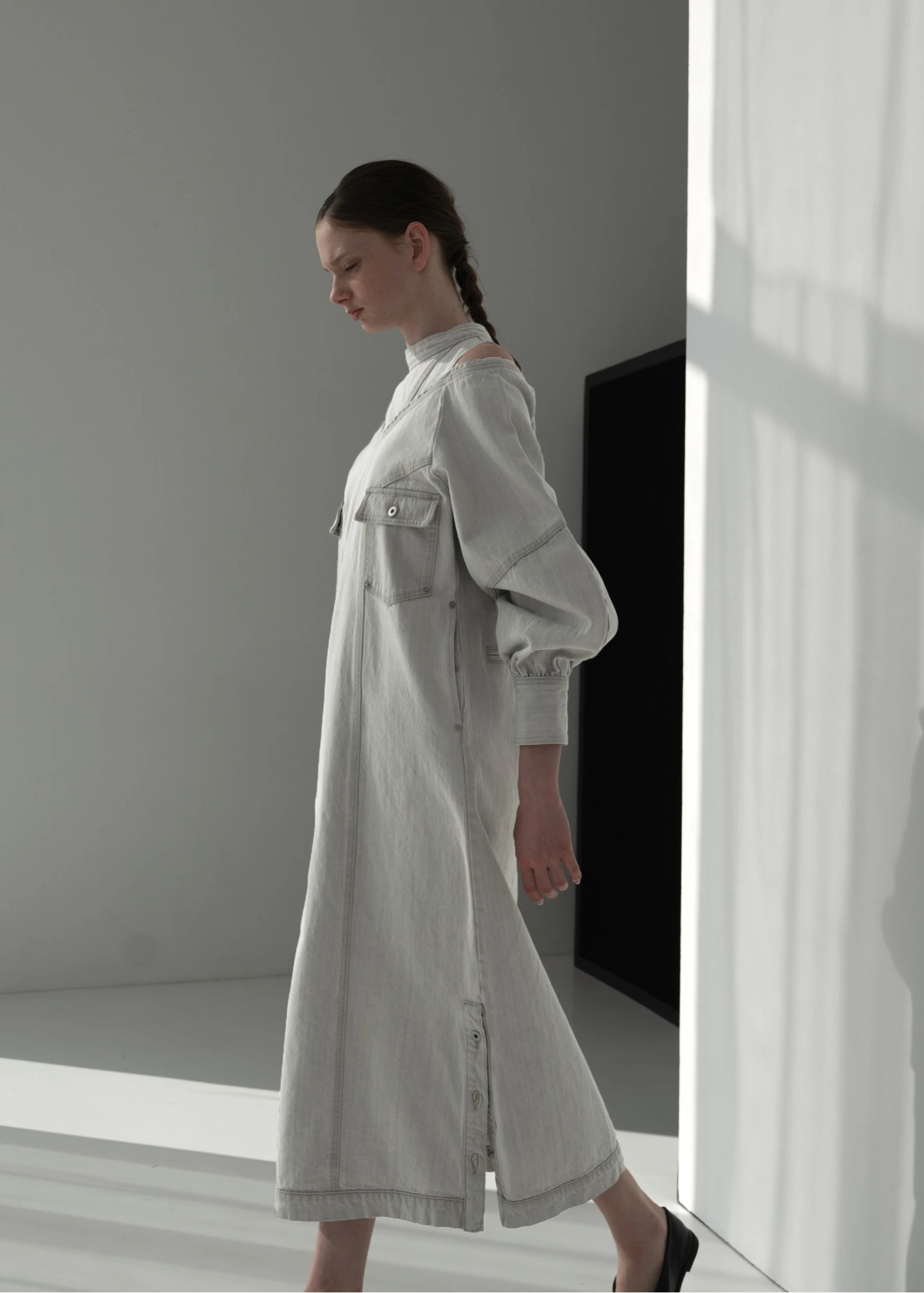 v neck layered like denim OP