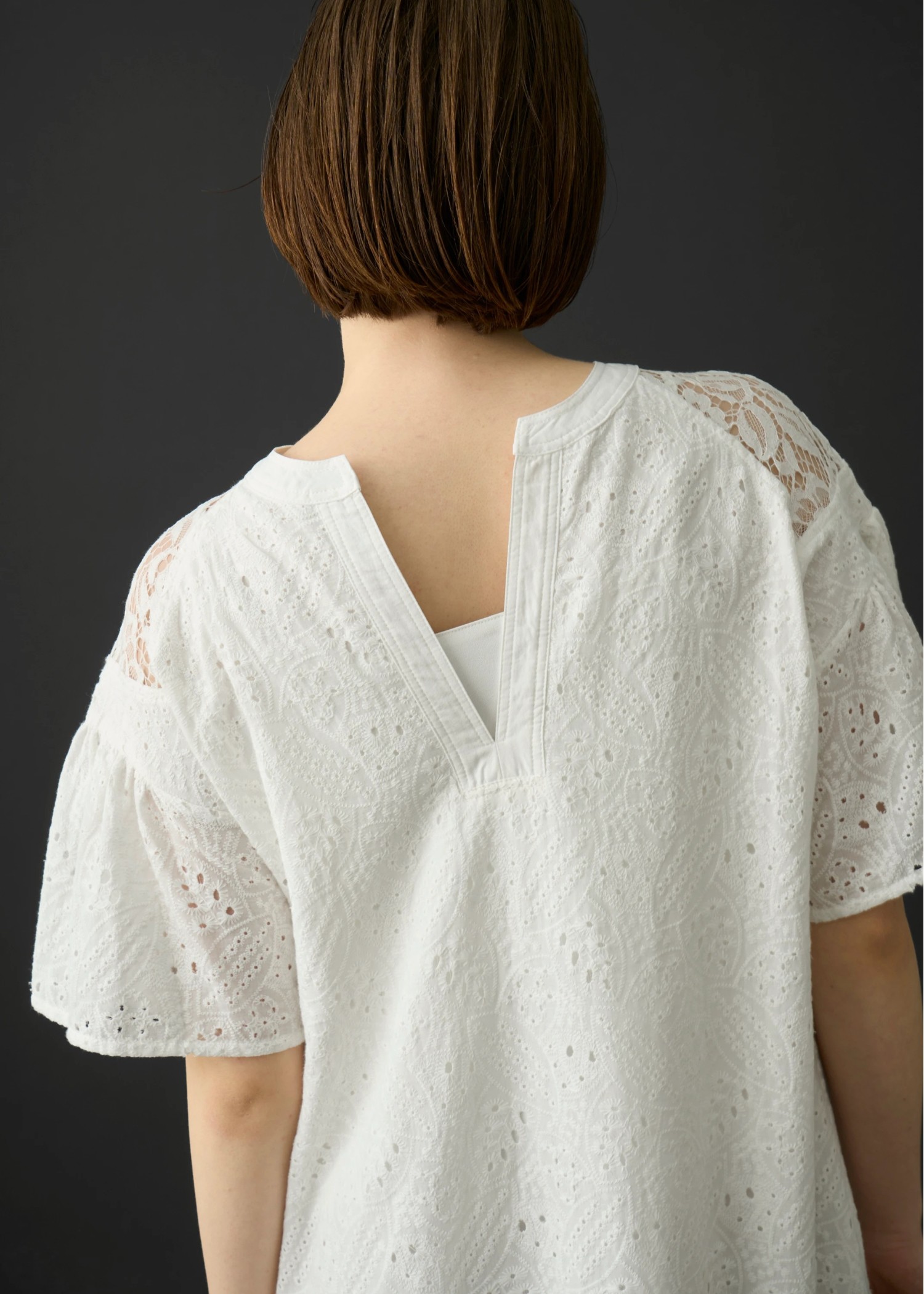 patchwork cotton lace kaftan OP