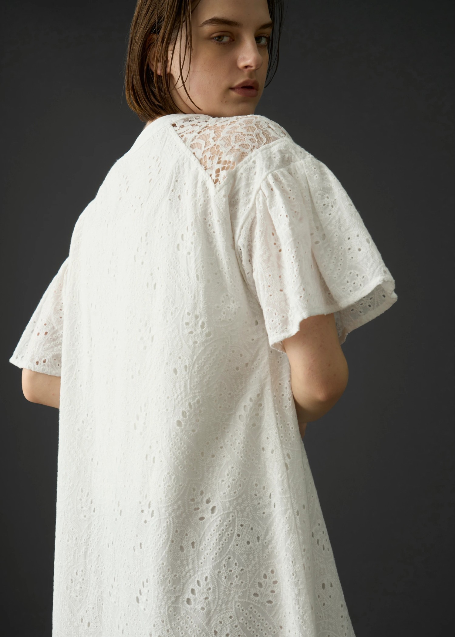 patchwork cotton lace kaftan OP