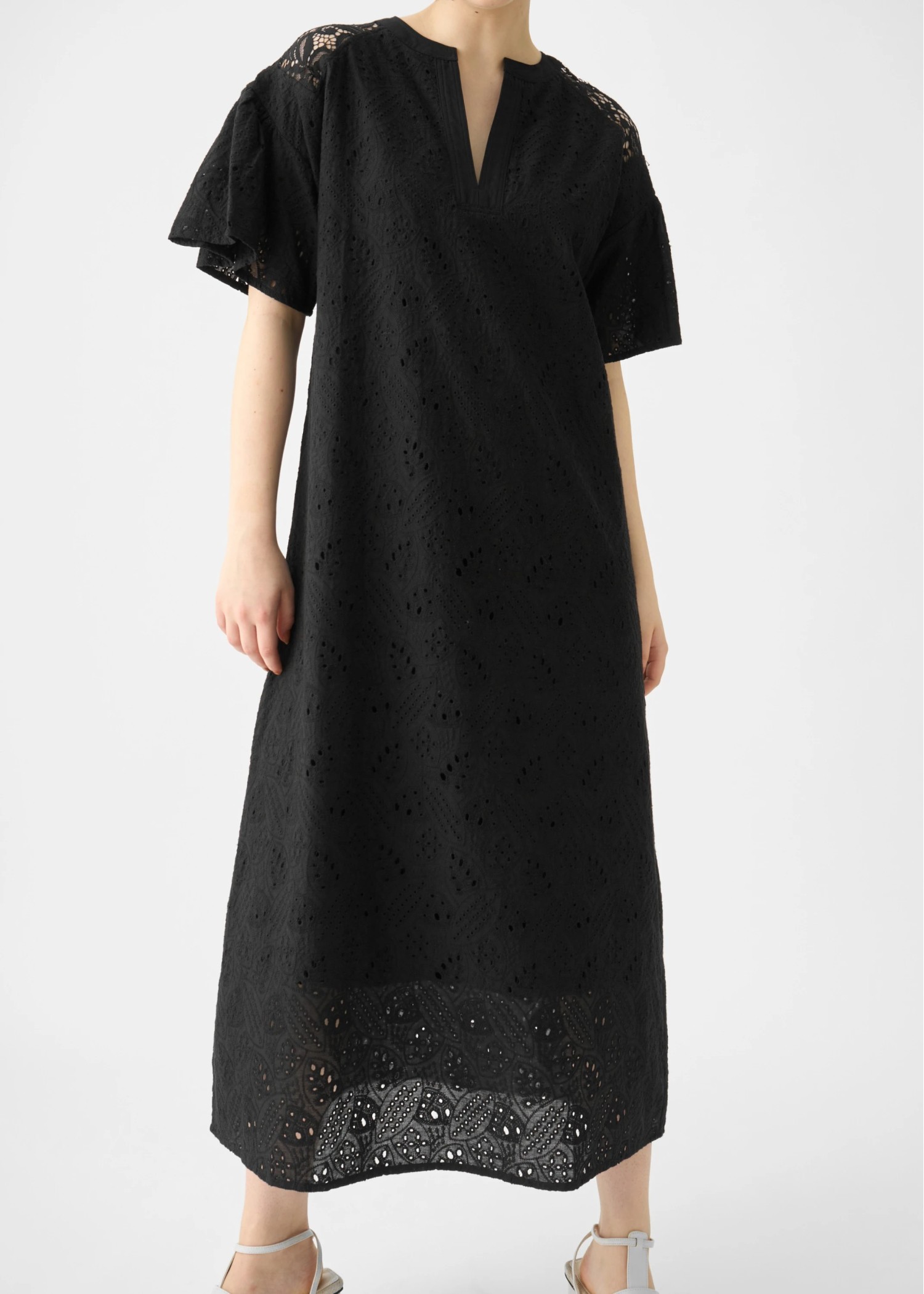 patchwork cotton lace kaftan OP