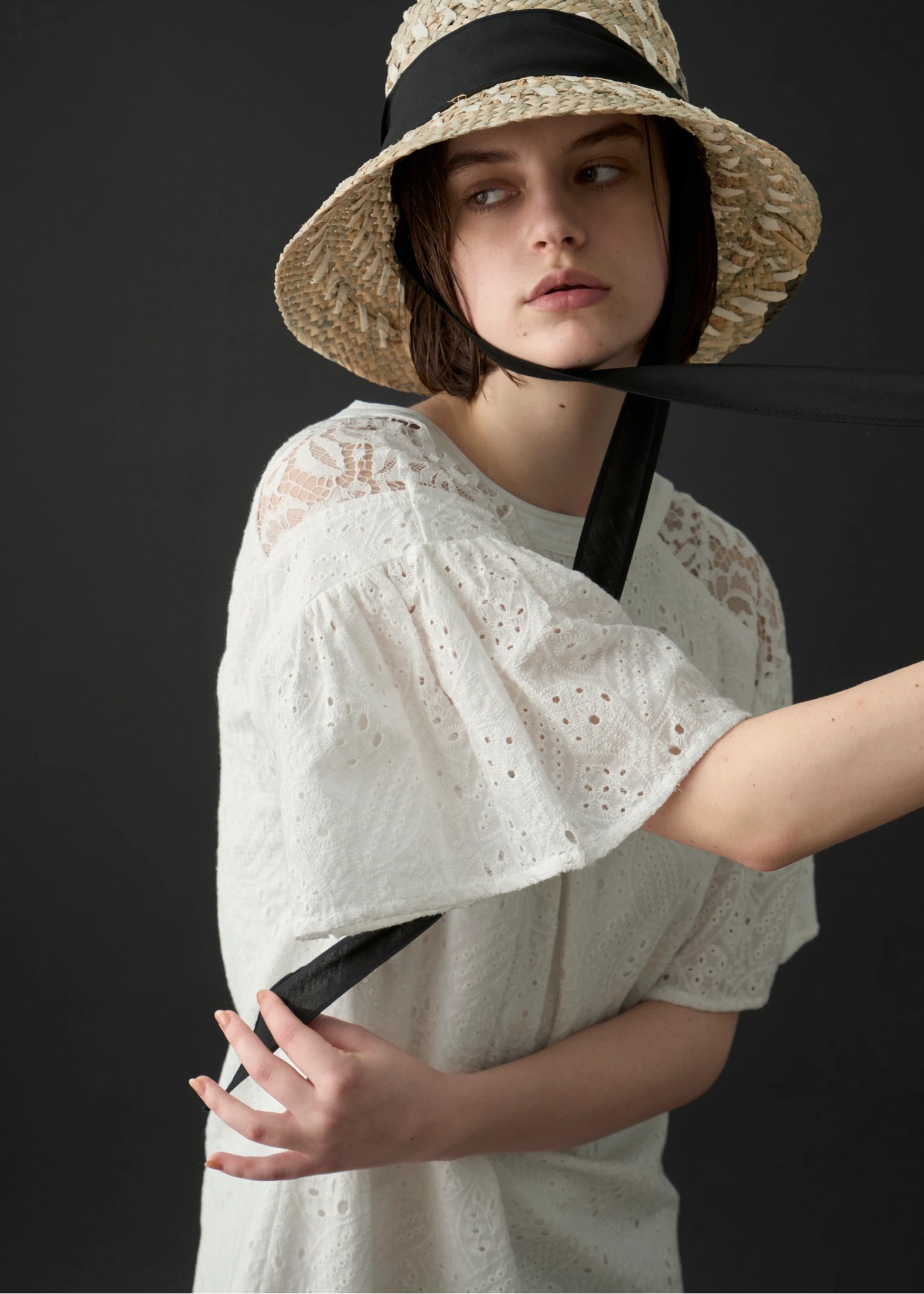 patchwork cotton lace kaftan OP