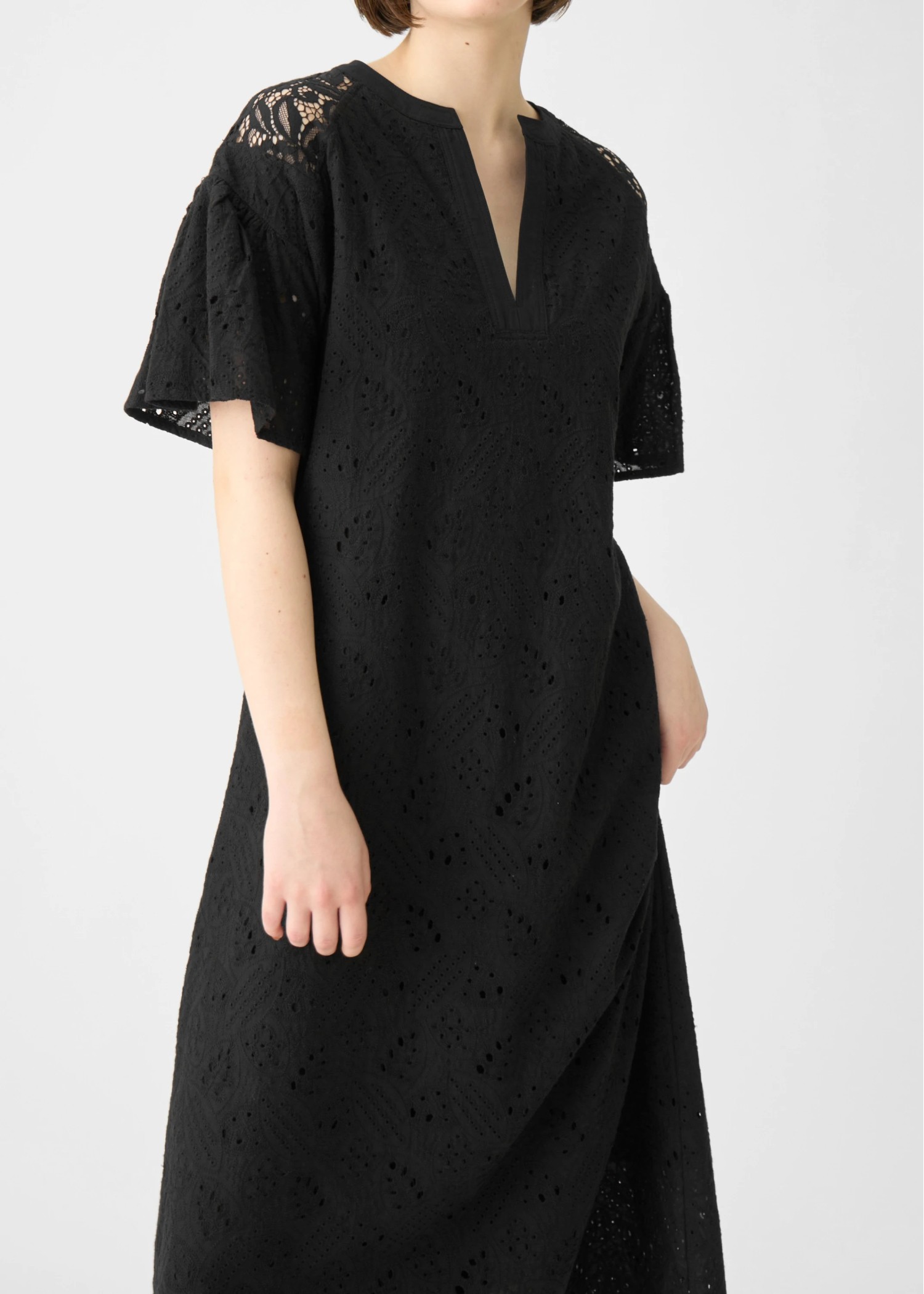 patchwork cotton lace kaftan OP