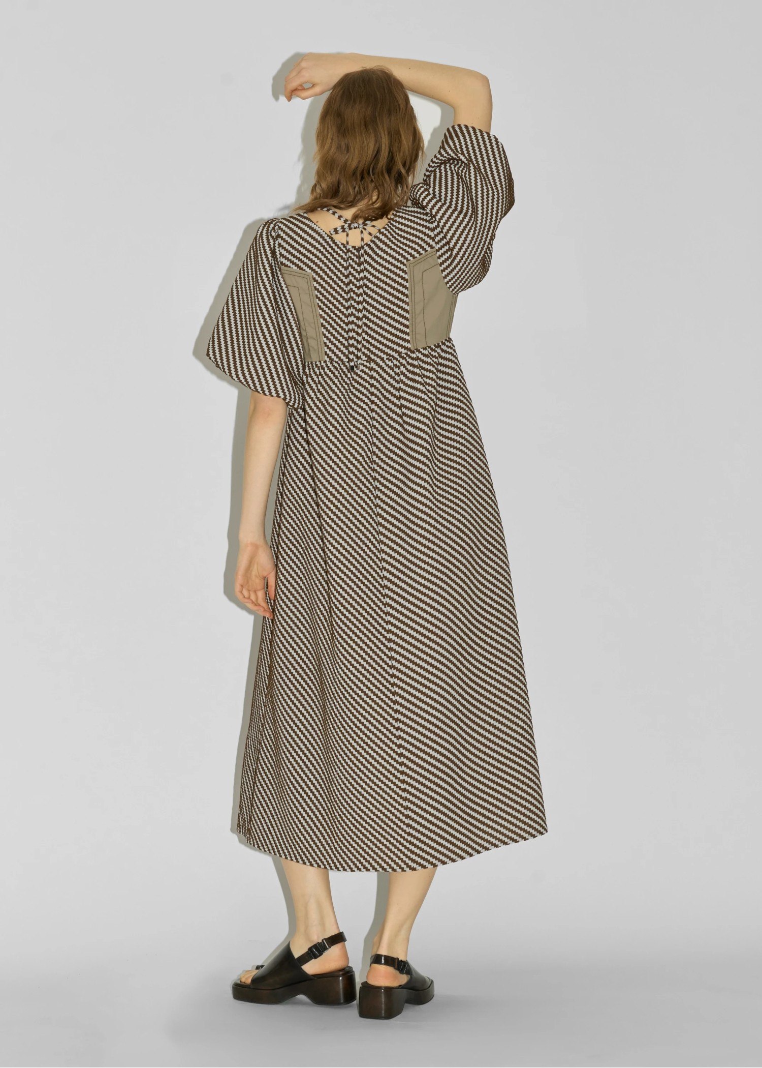 floating jacquard balloon sleeve OP