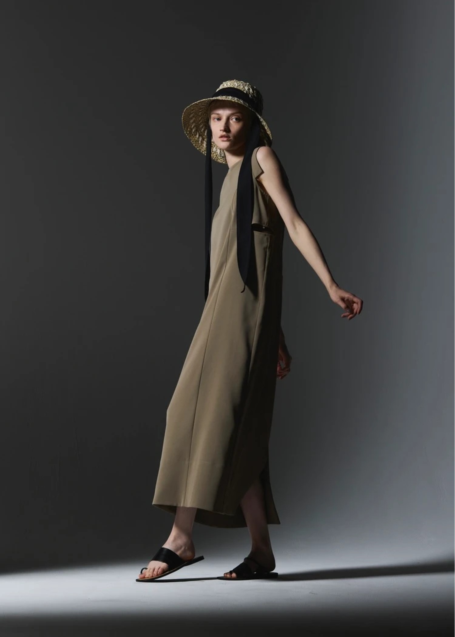 waist slit I line silhouette OP