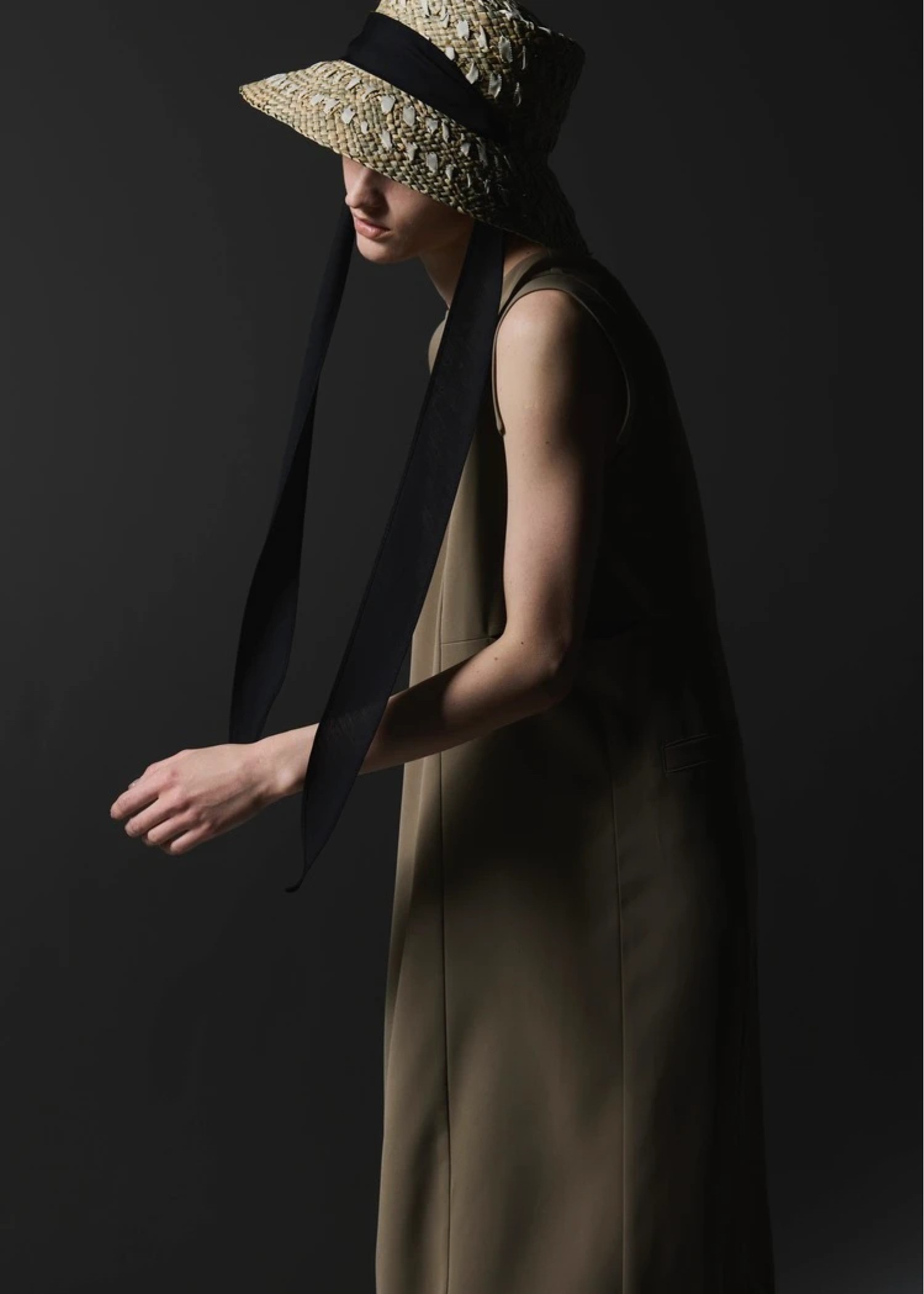 waist slit I line silhouette OP