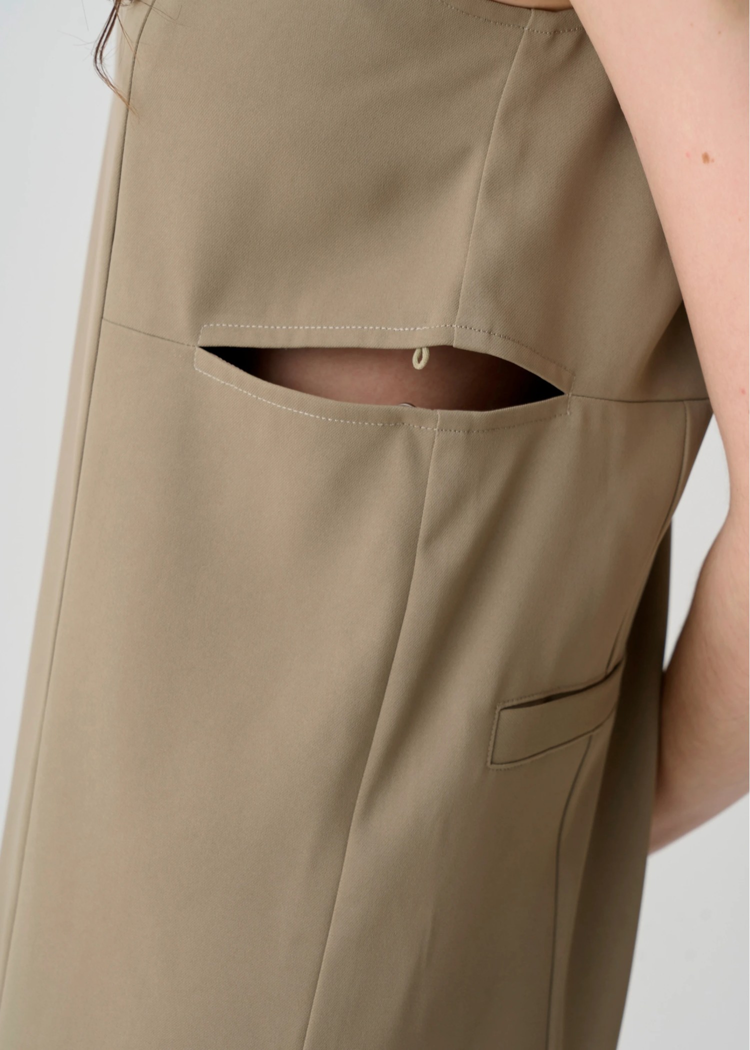 waist slit I line silhouette OP