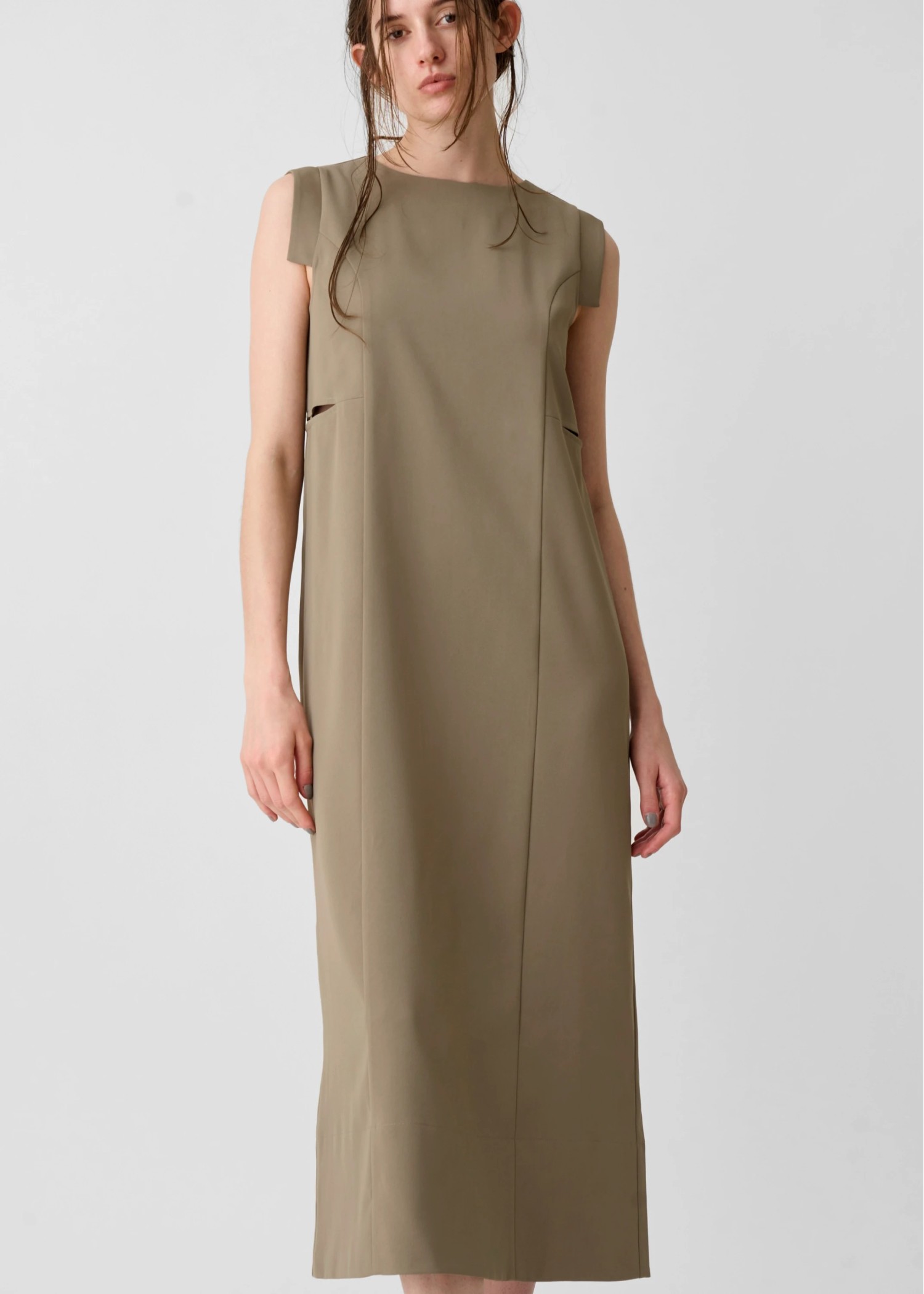 waist slit I line silhouette OP