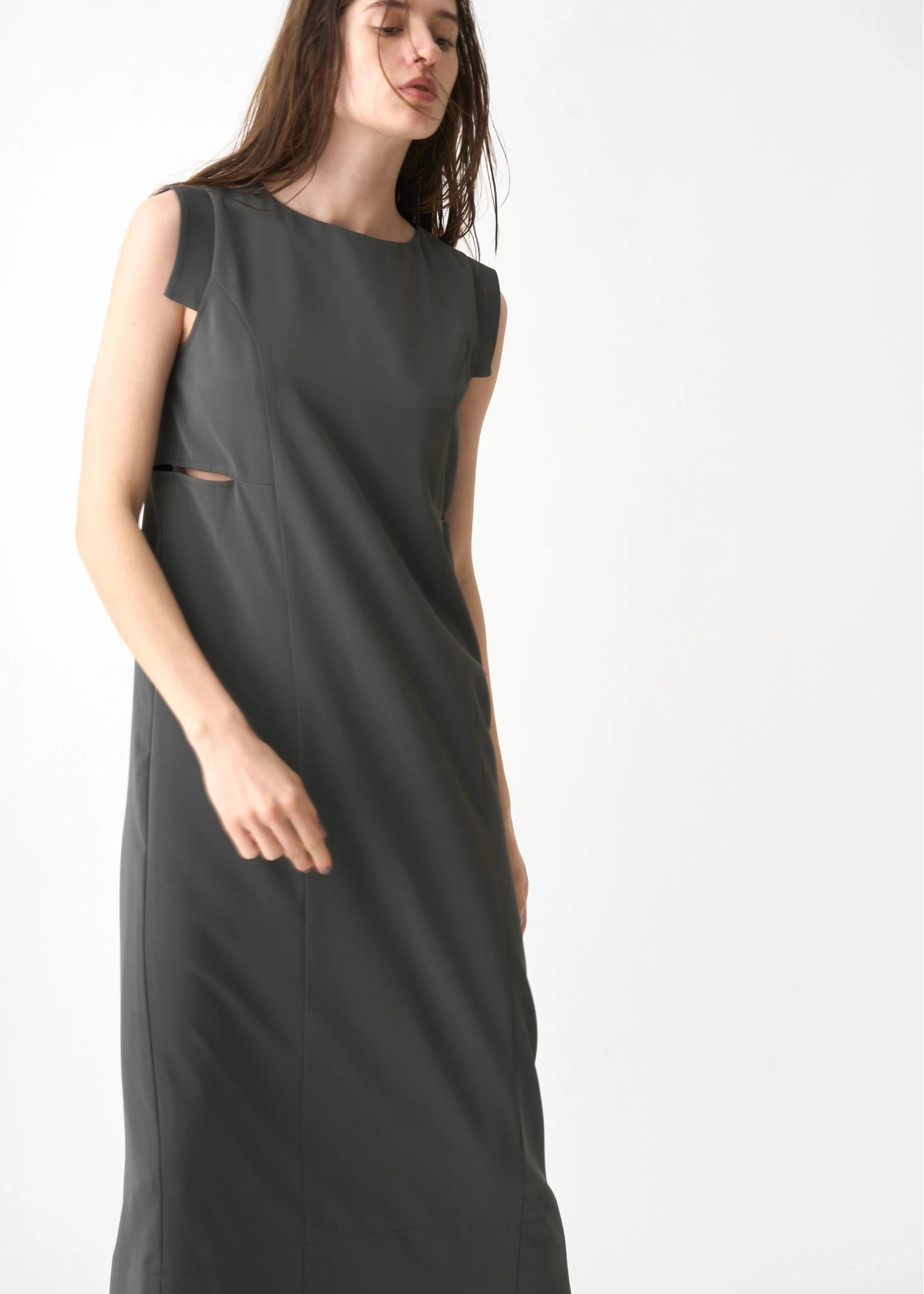 waist slit I line silhouette OP