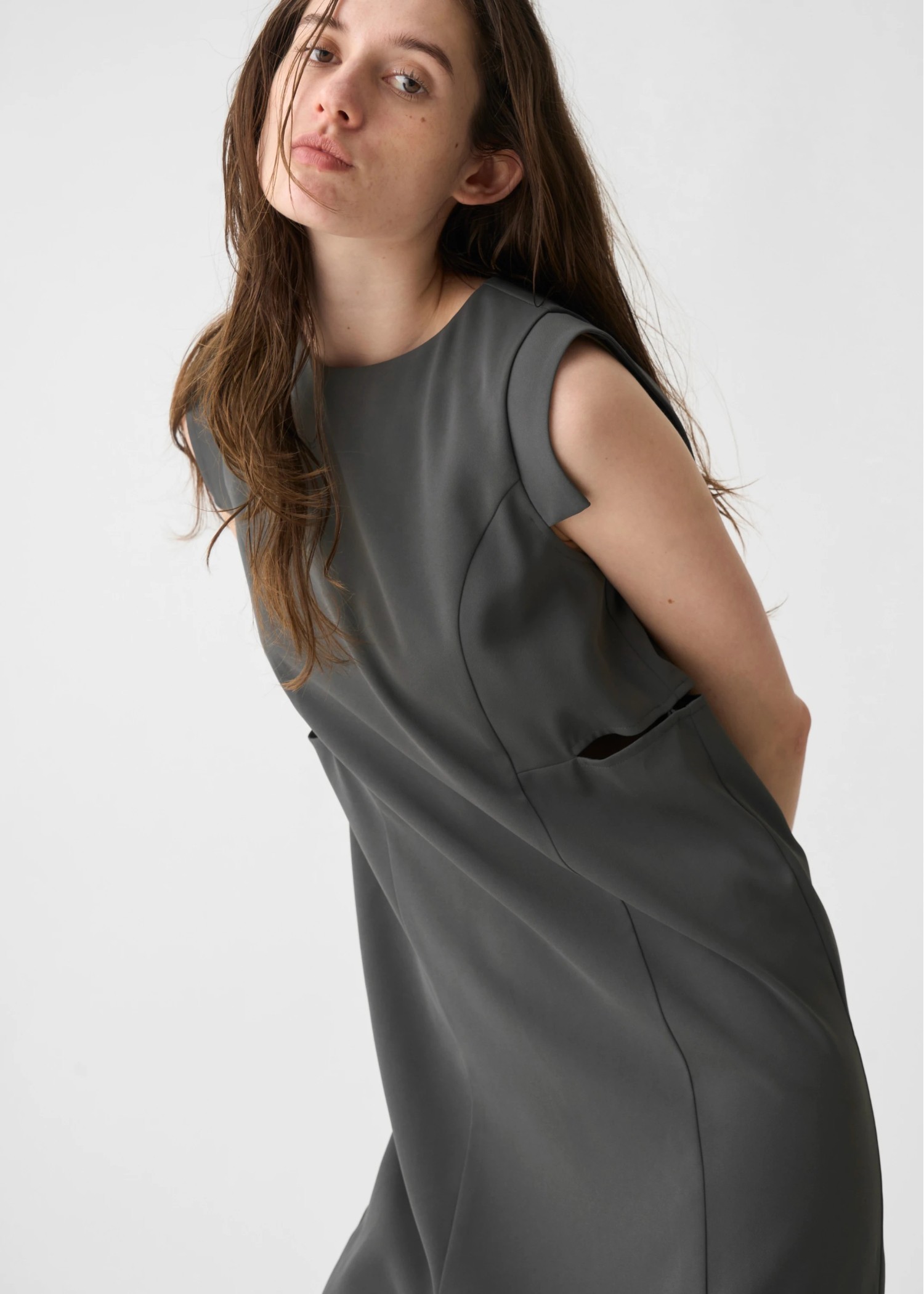 waist slit I line silhouette OP