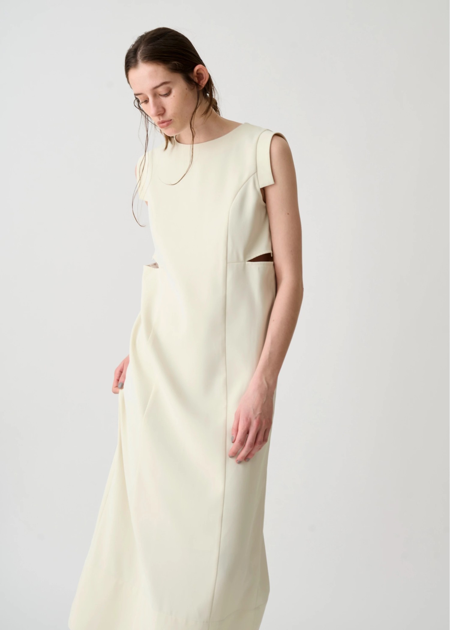 waist slit I line silhouette OP