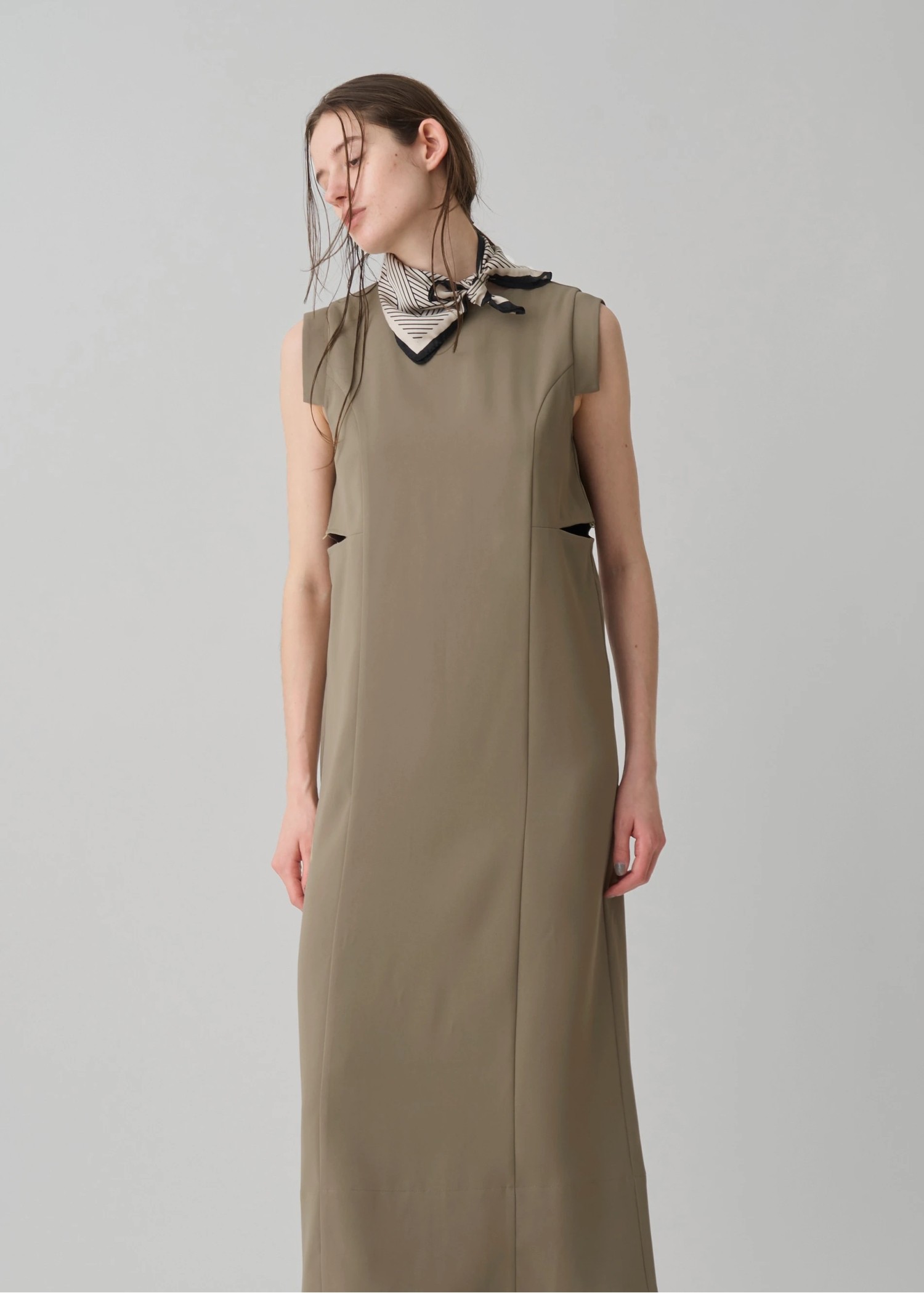 waist slit I line silhouette OP