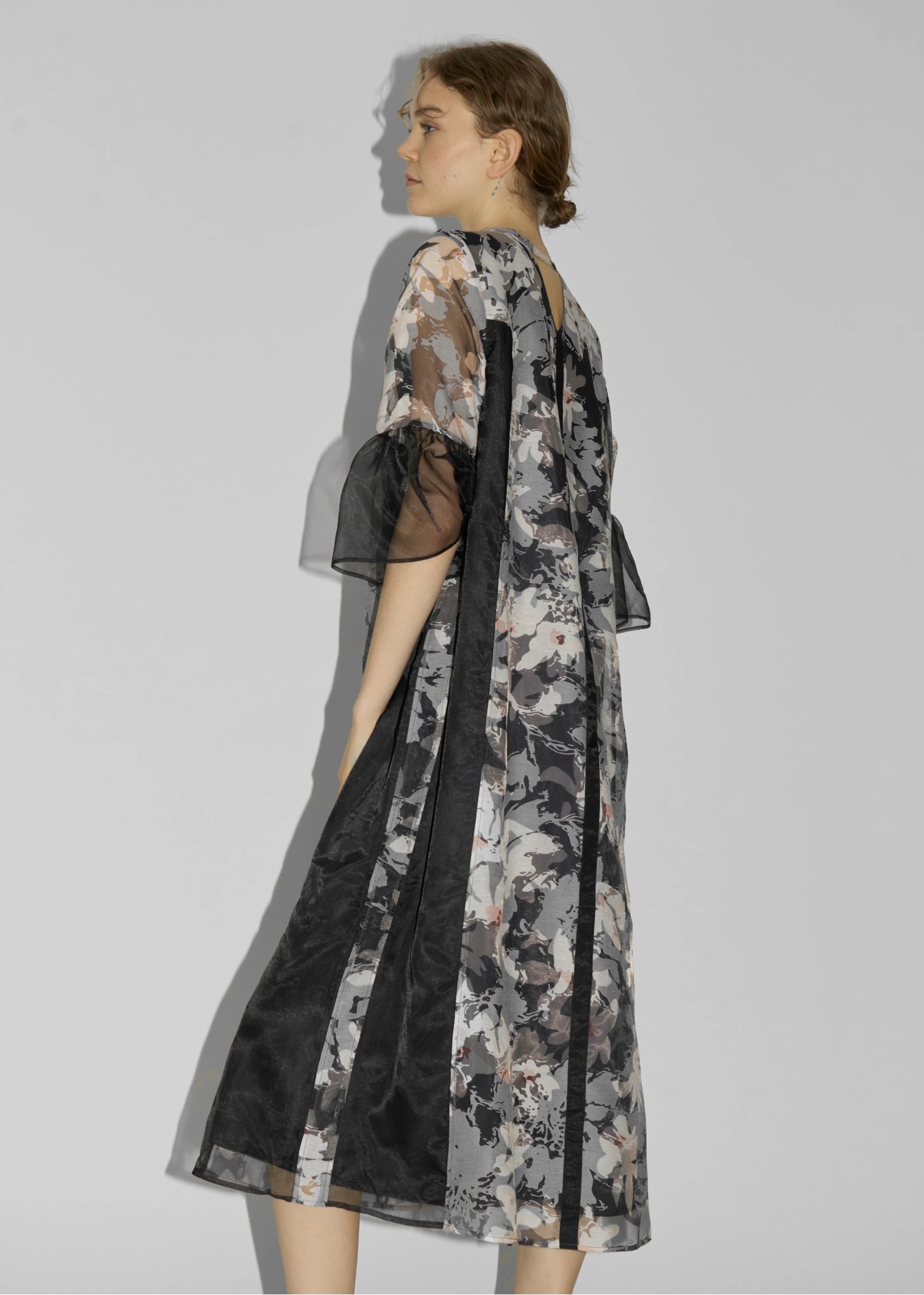 sheer flower organdy patchwork OP