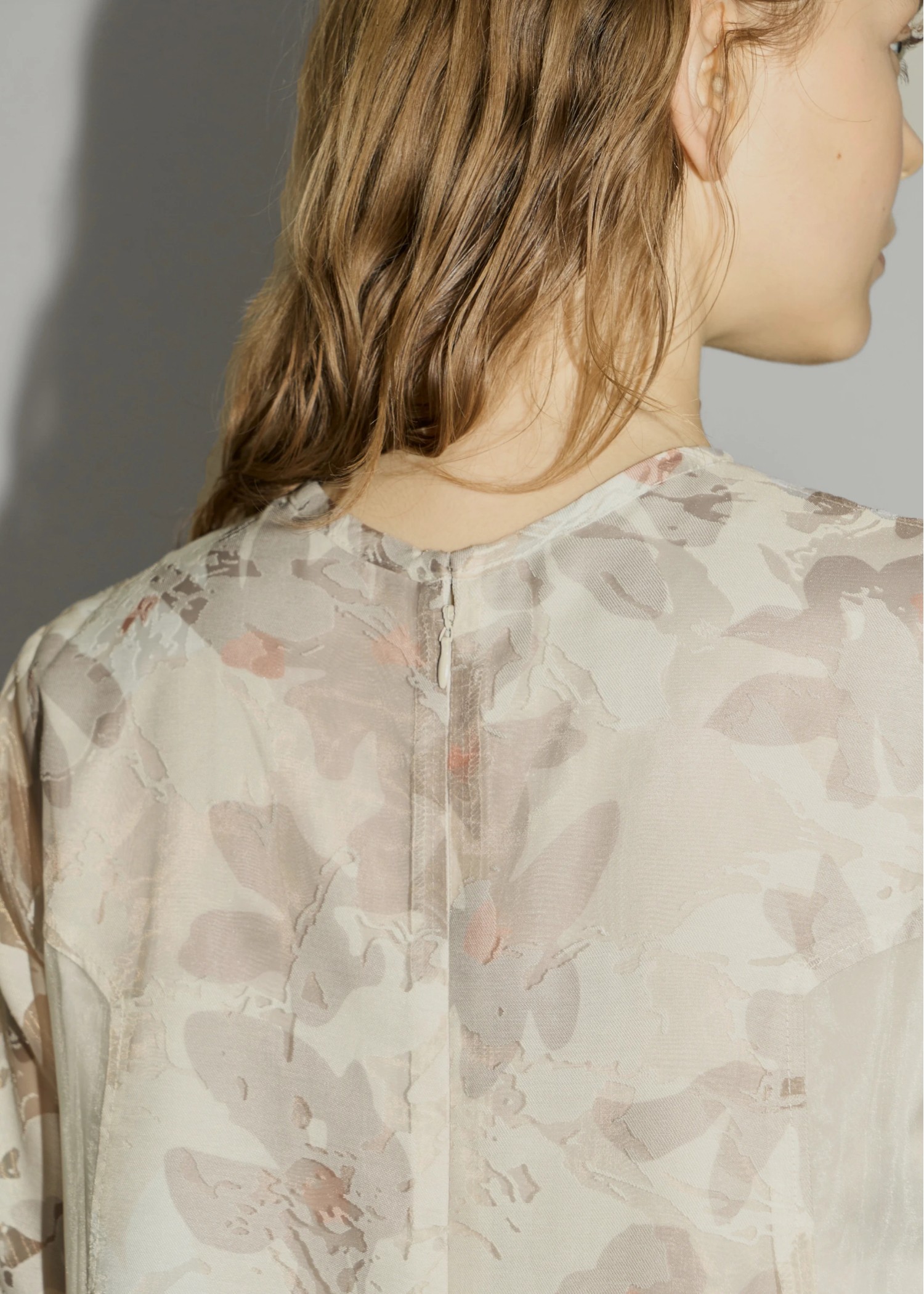 sheer flower organdy patchwork OP