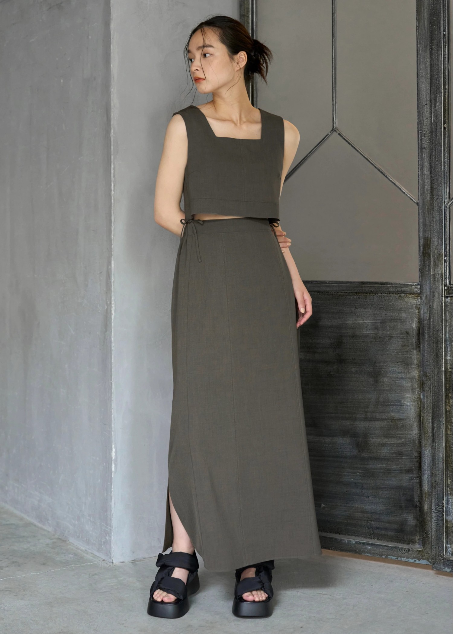 georgette removal stitch work 2piece OP