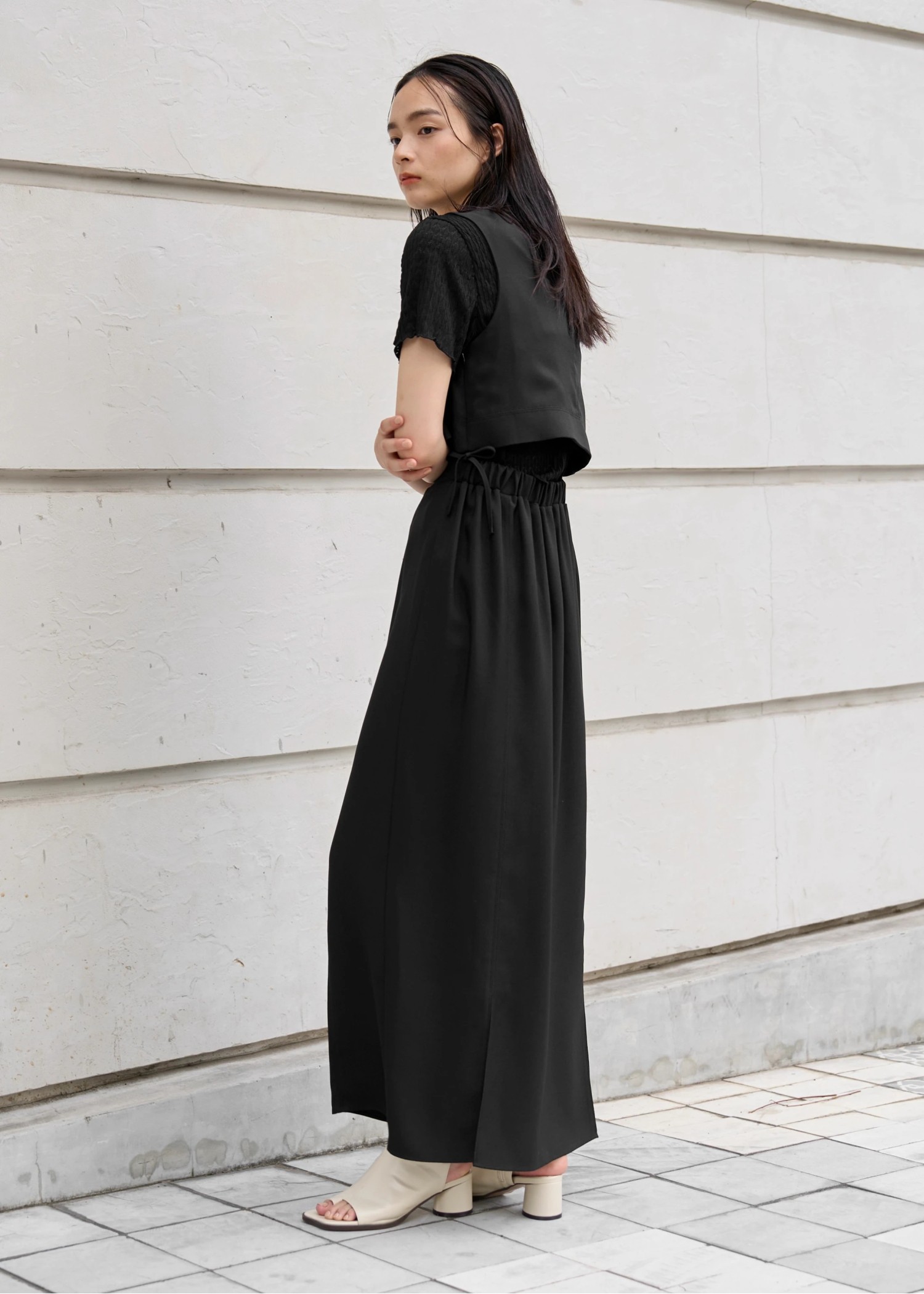 georgette removal stitch work 2piece OP