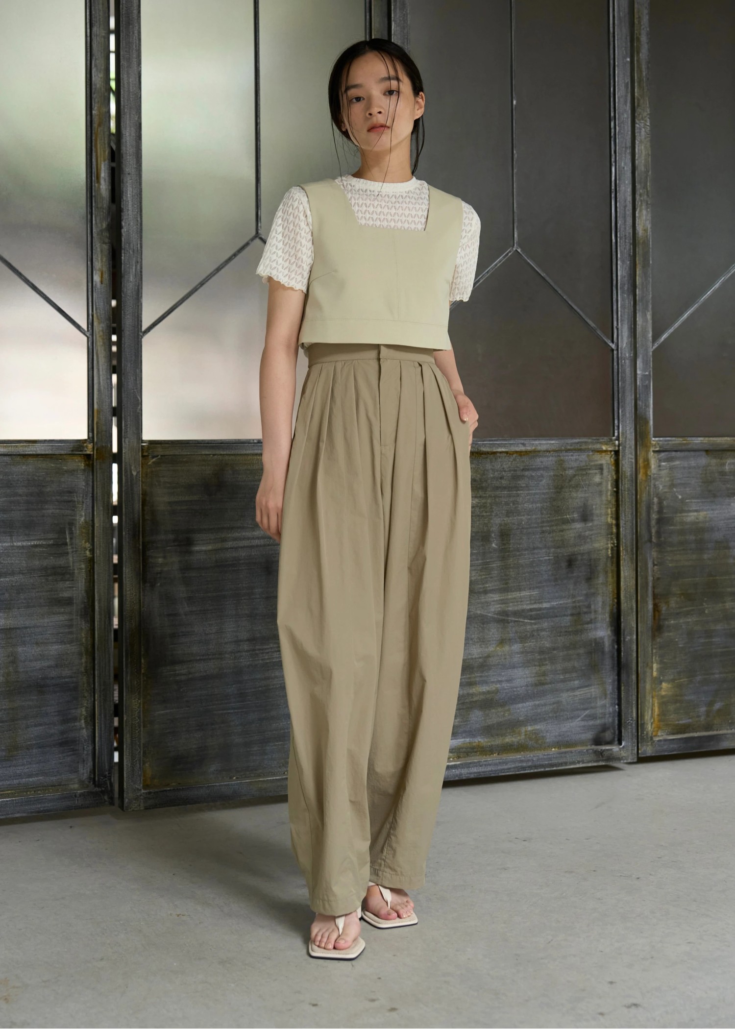 georgette removal stitch work 2piece OP