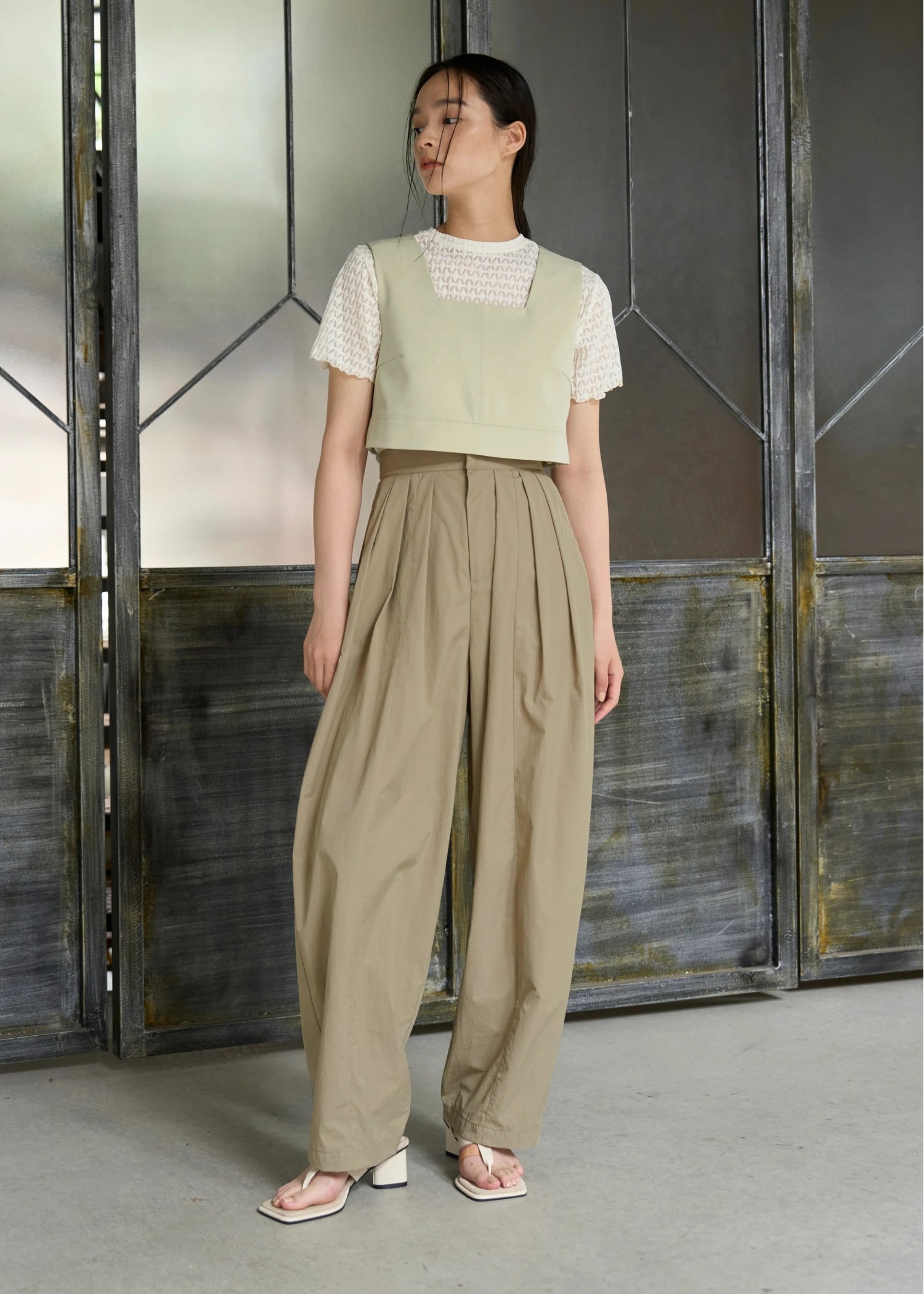 georgette removal stitch work 2piece OP