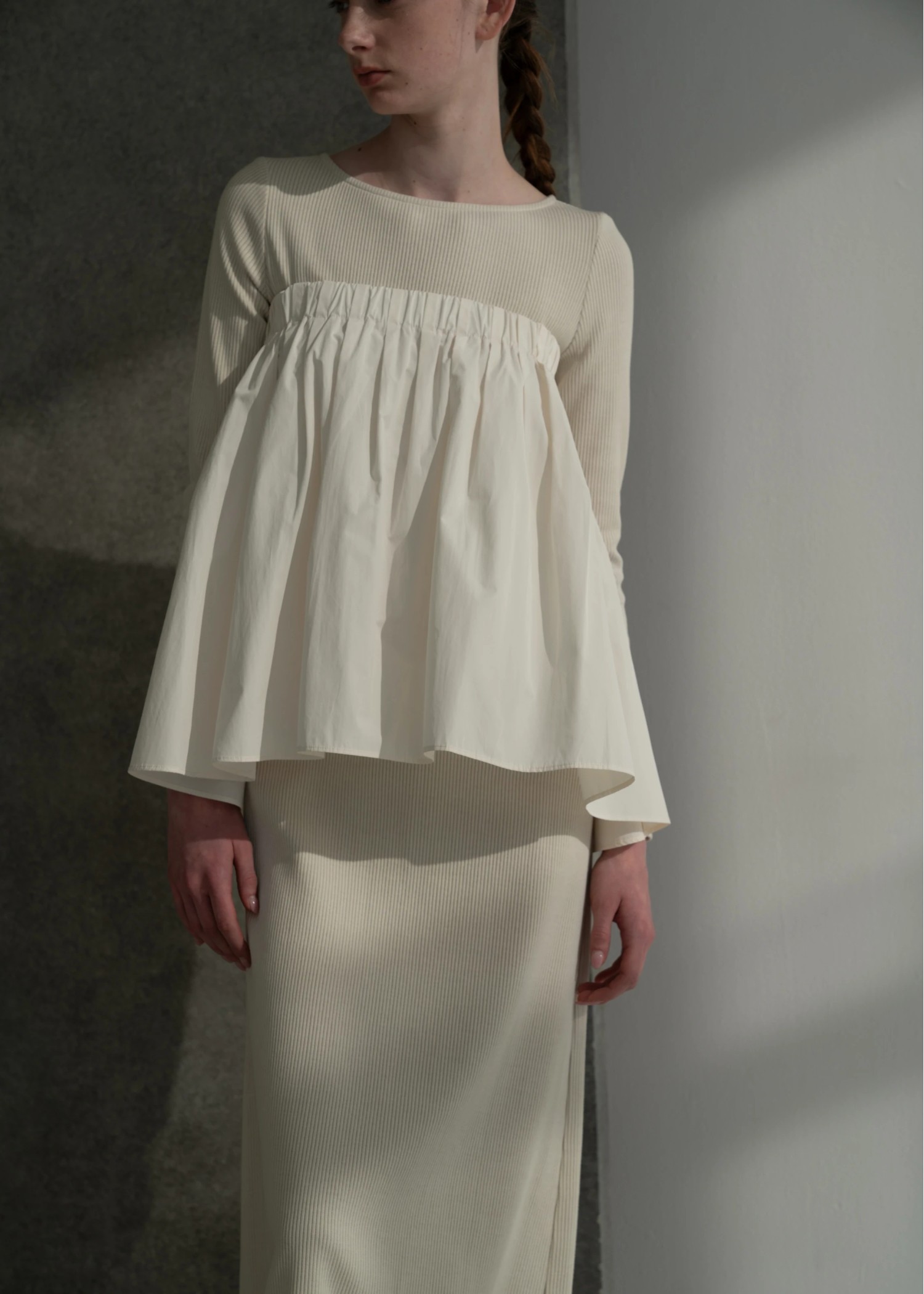 gather bare tops combination rib OP