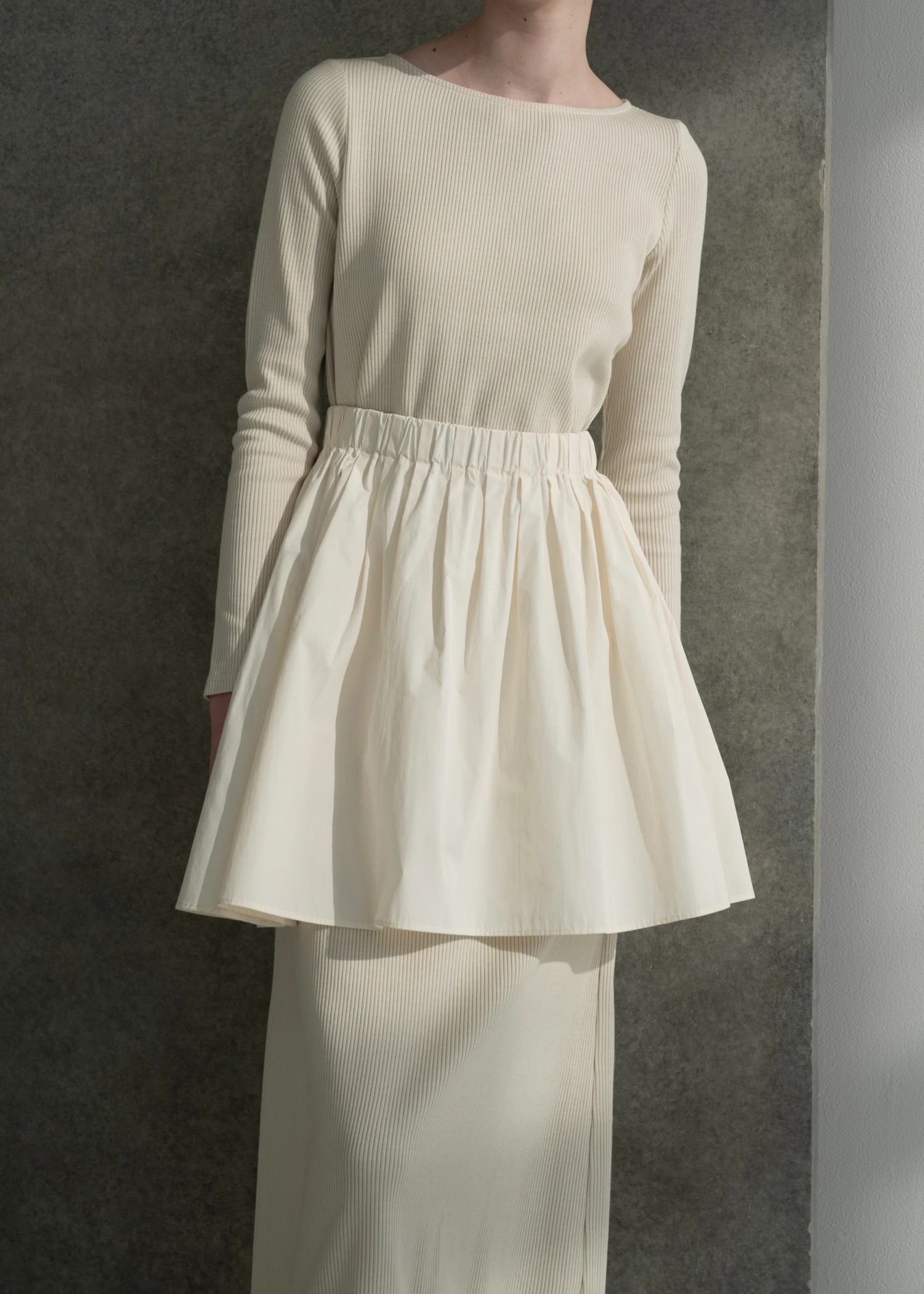 gather bare tops combination rib OP