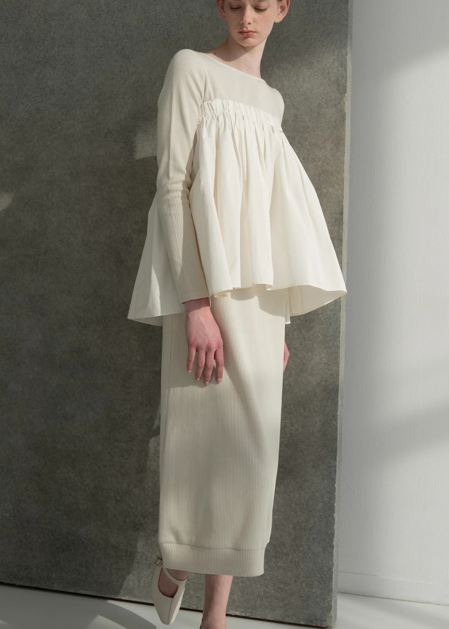 gather bare tops combination rib OP