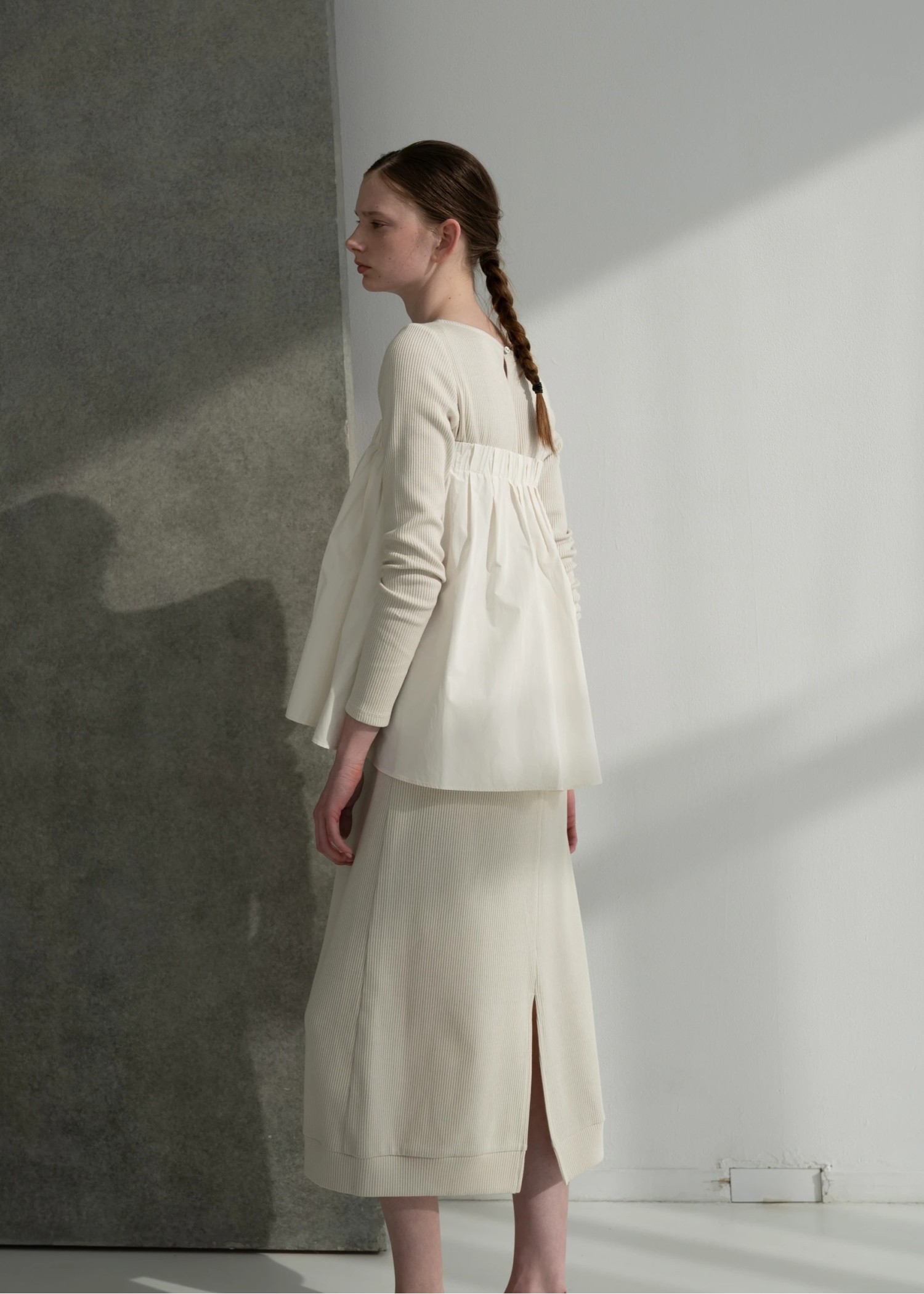 gather bare tops combination rib OP