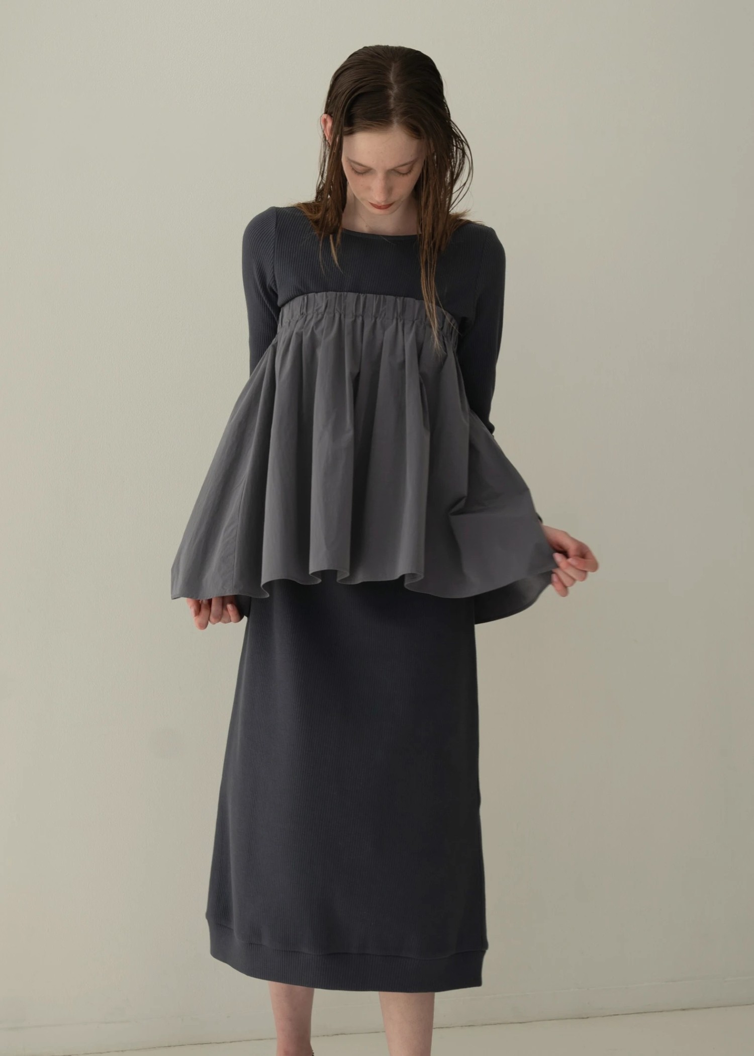 gather bare tops combination rib OP