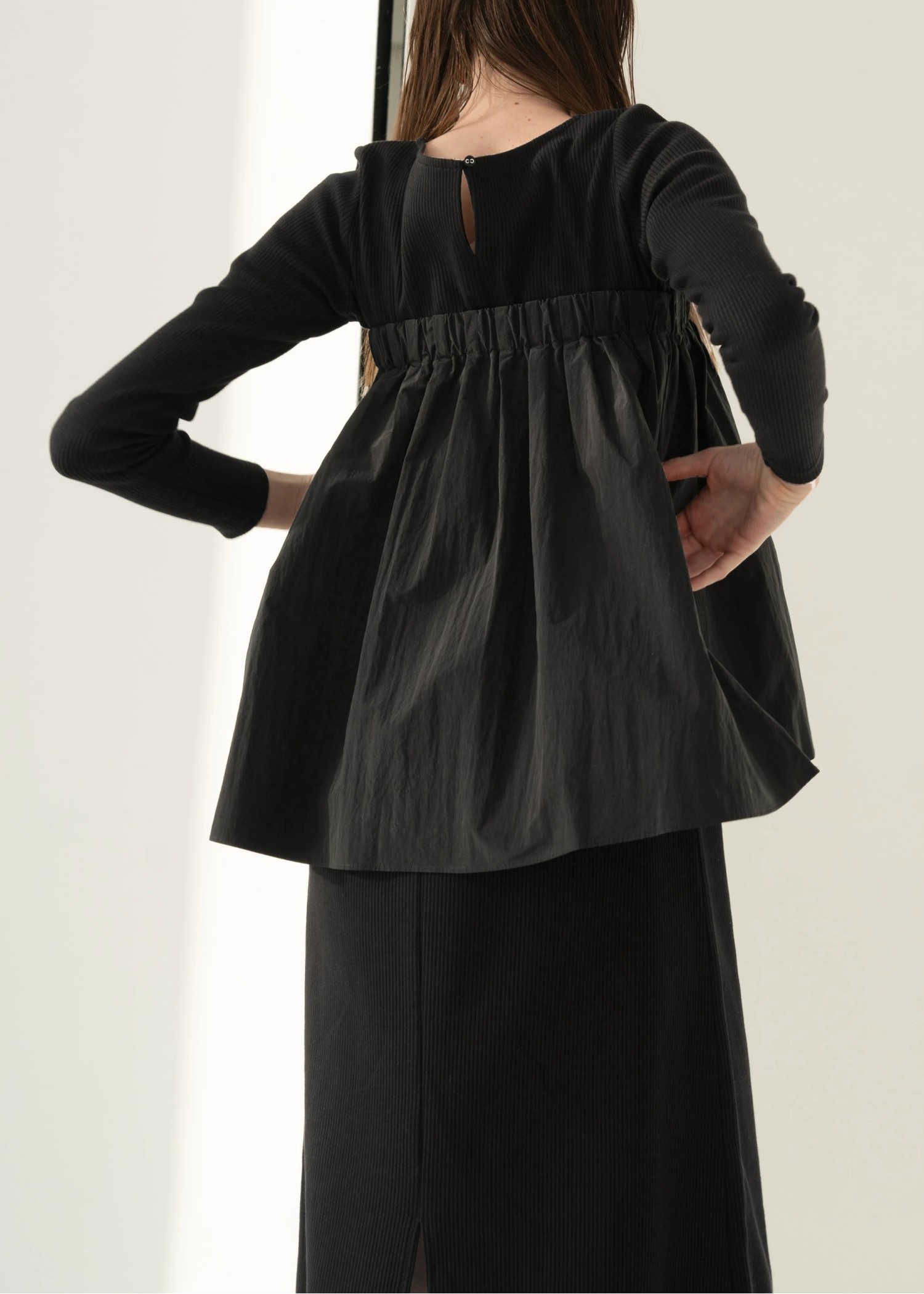 gather bare tops combination rib OP