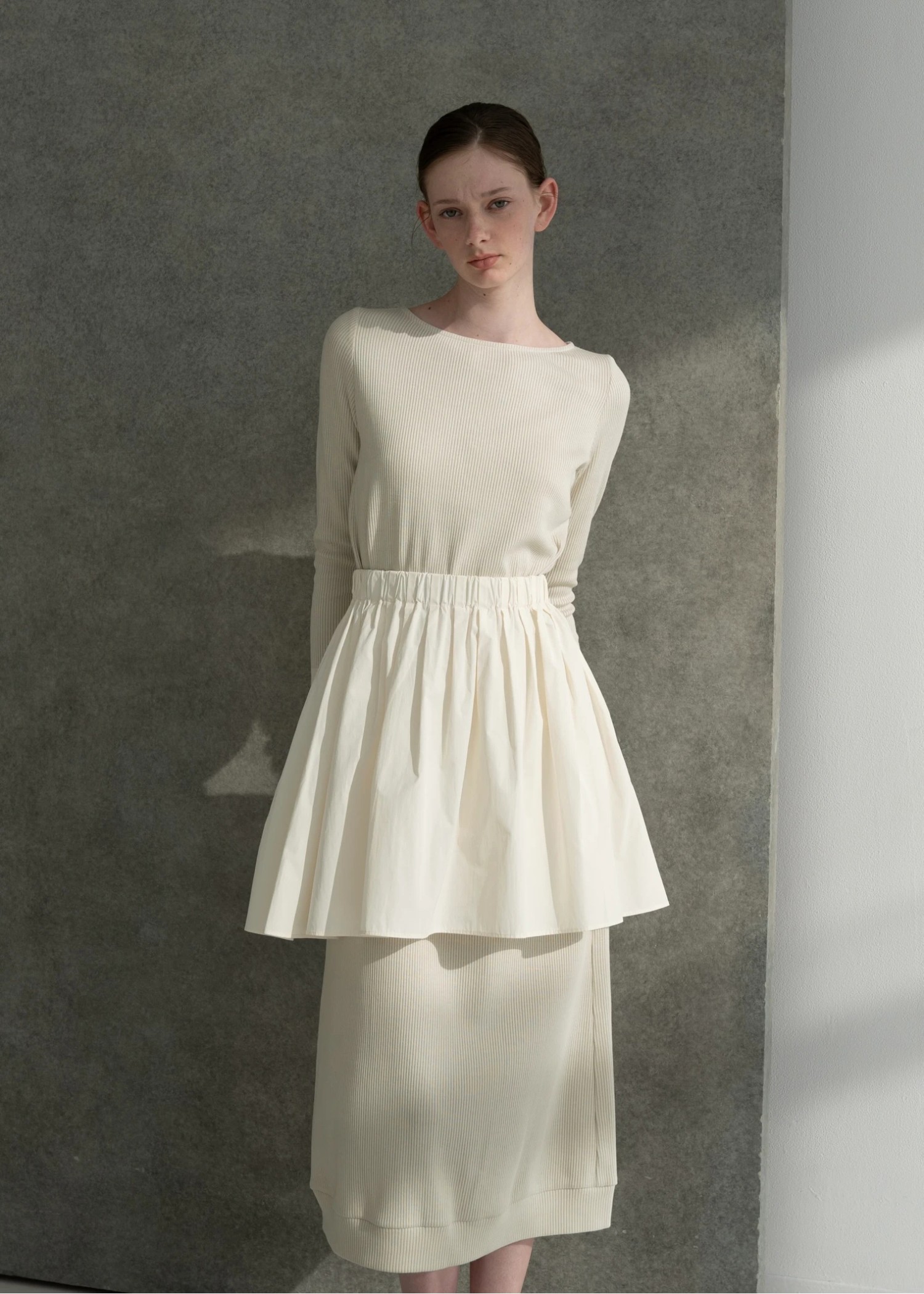 gather bare tops combination rib OP