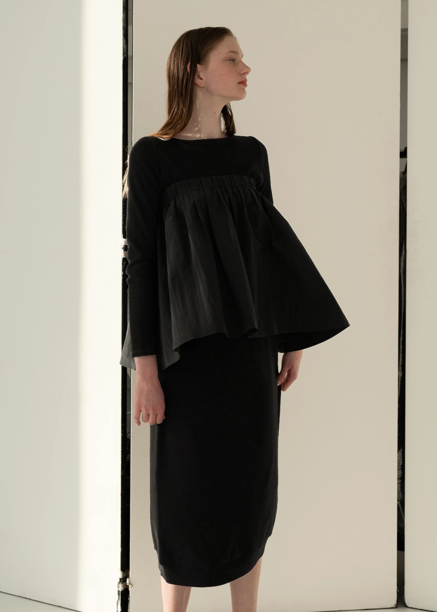 gather bare tops combination rib OP